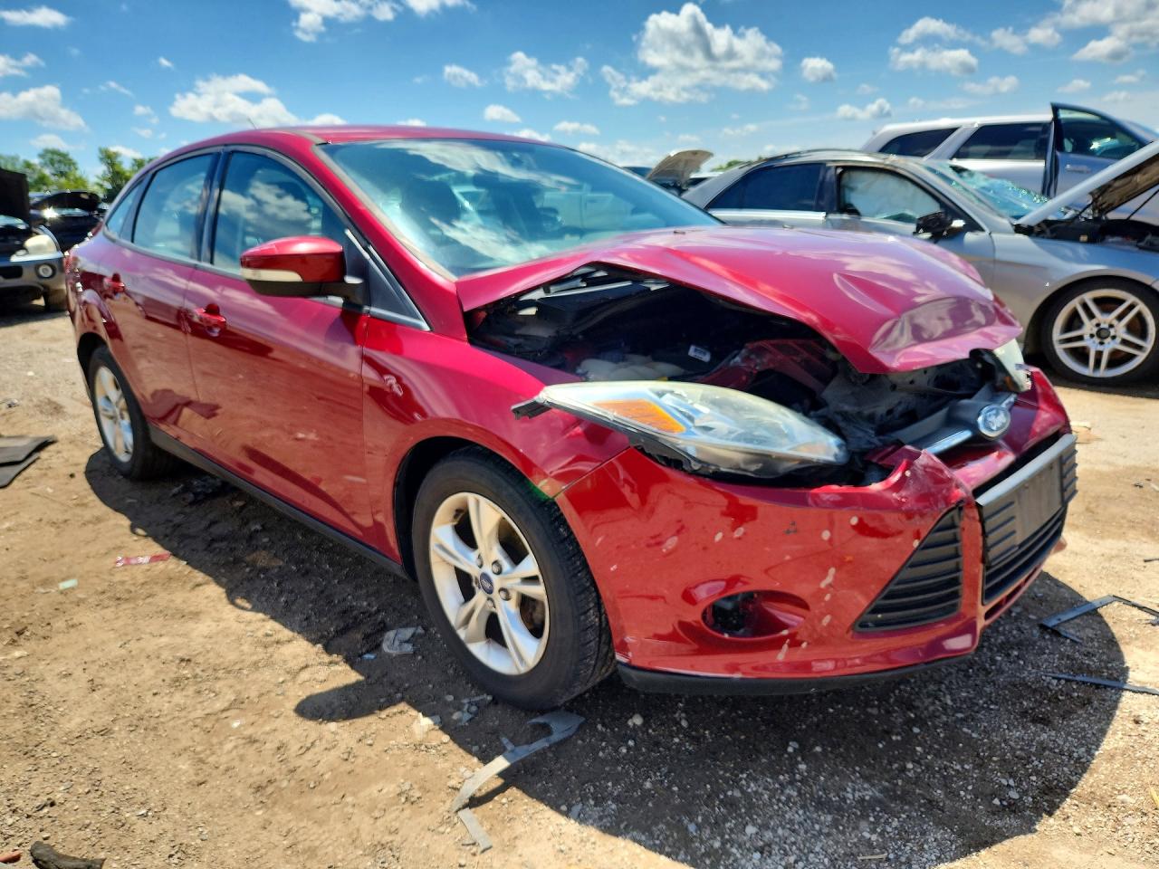 2014 Ford Focus Se Red vin: 1FADP3F21EL388438