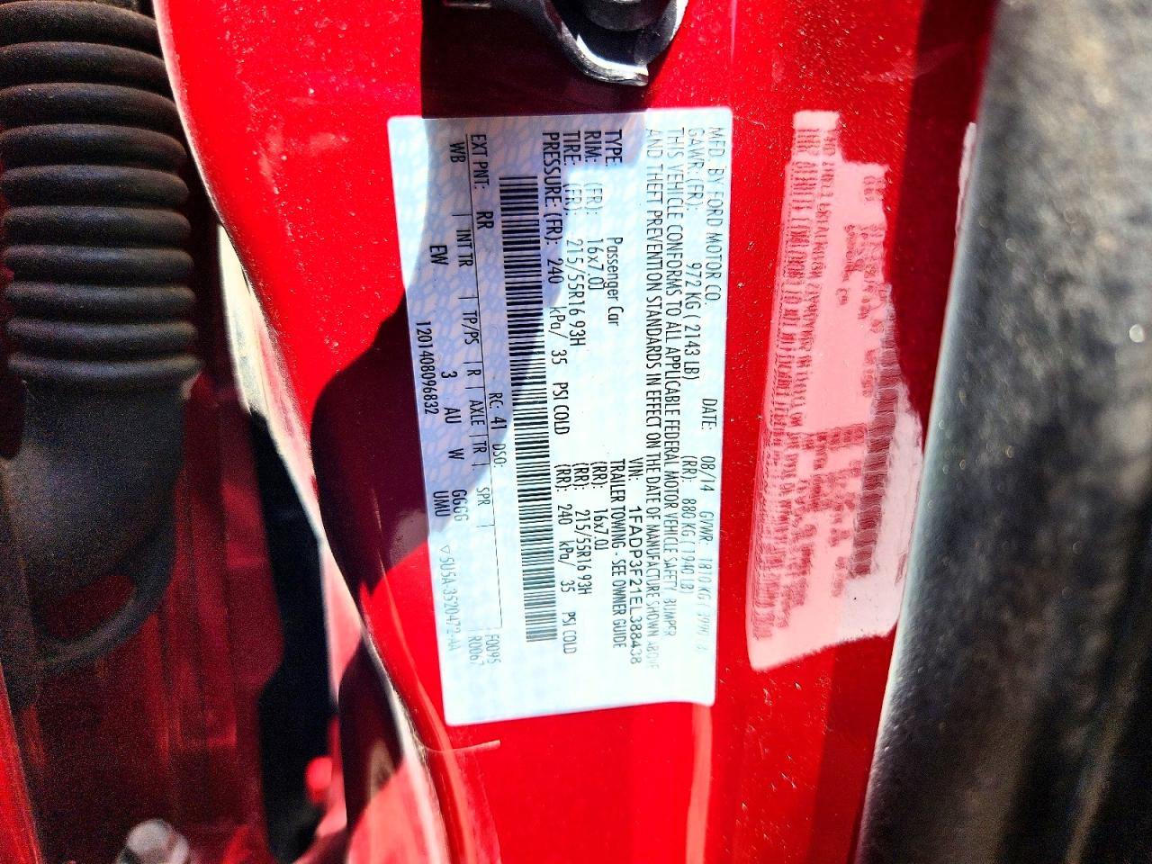 2014 Ford Focus Se Red vin: 1FADP3F21EL388438