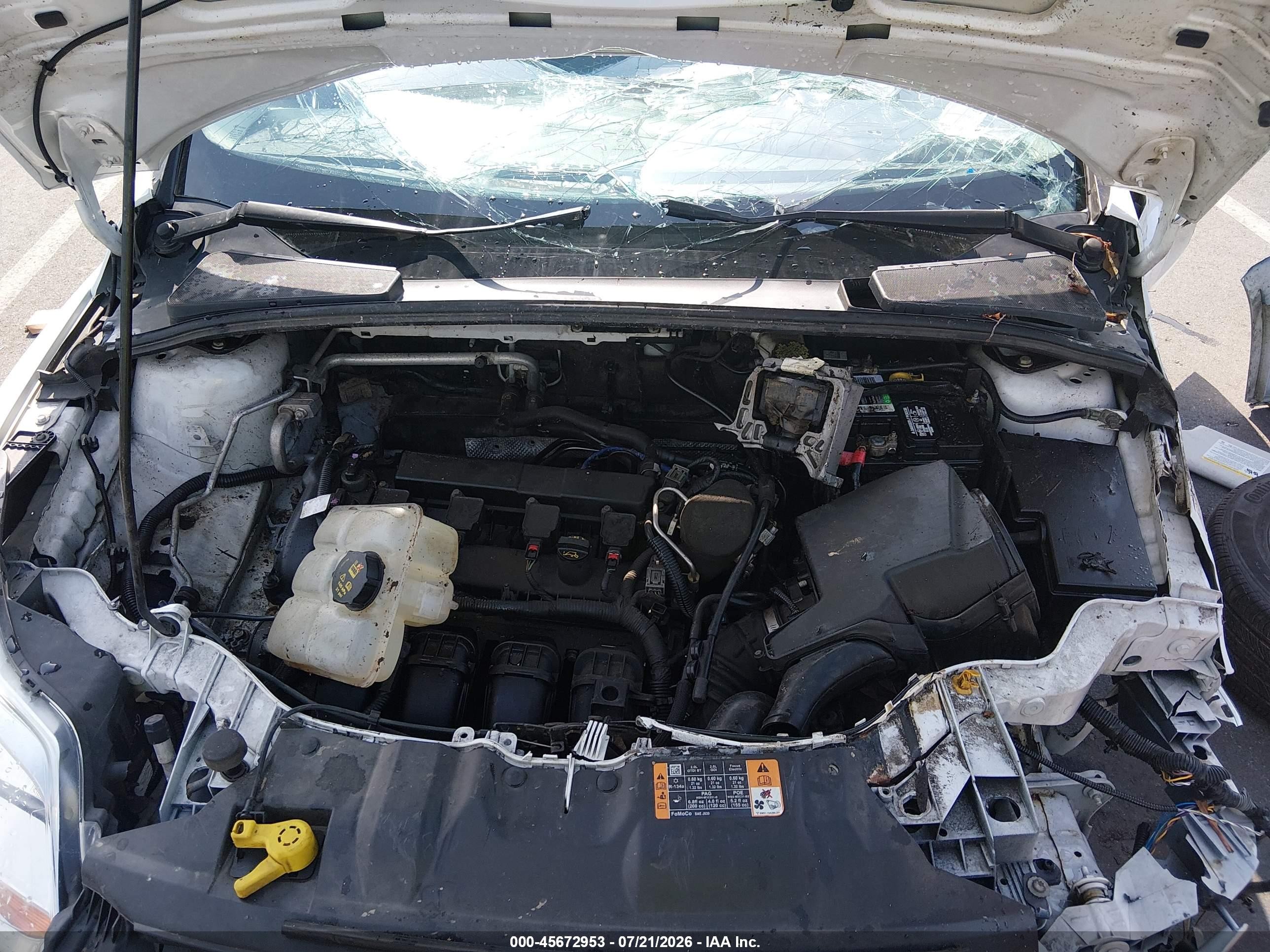 2014 Ford Focus Se White vin: 1FADP3F21EL393574
