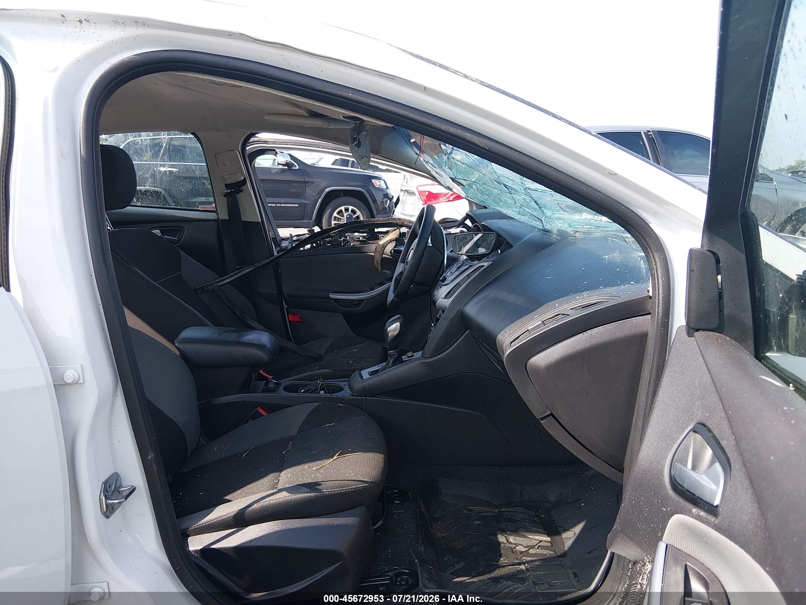 2014 Ford Focus Se White vin: 1FADP3F21EL393574