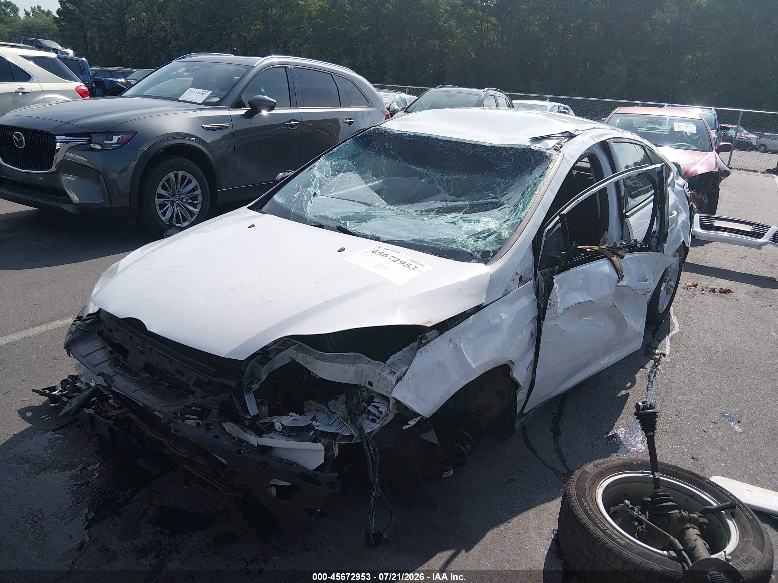 2014 Ford Focus Se White vin: 1FADP3F21EL393574