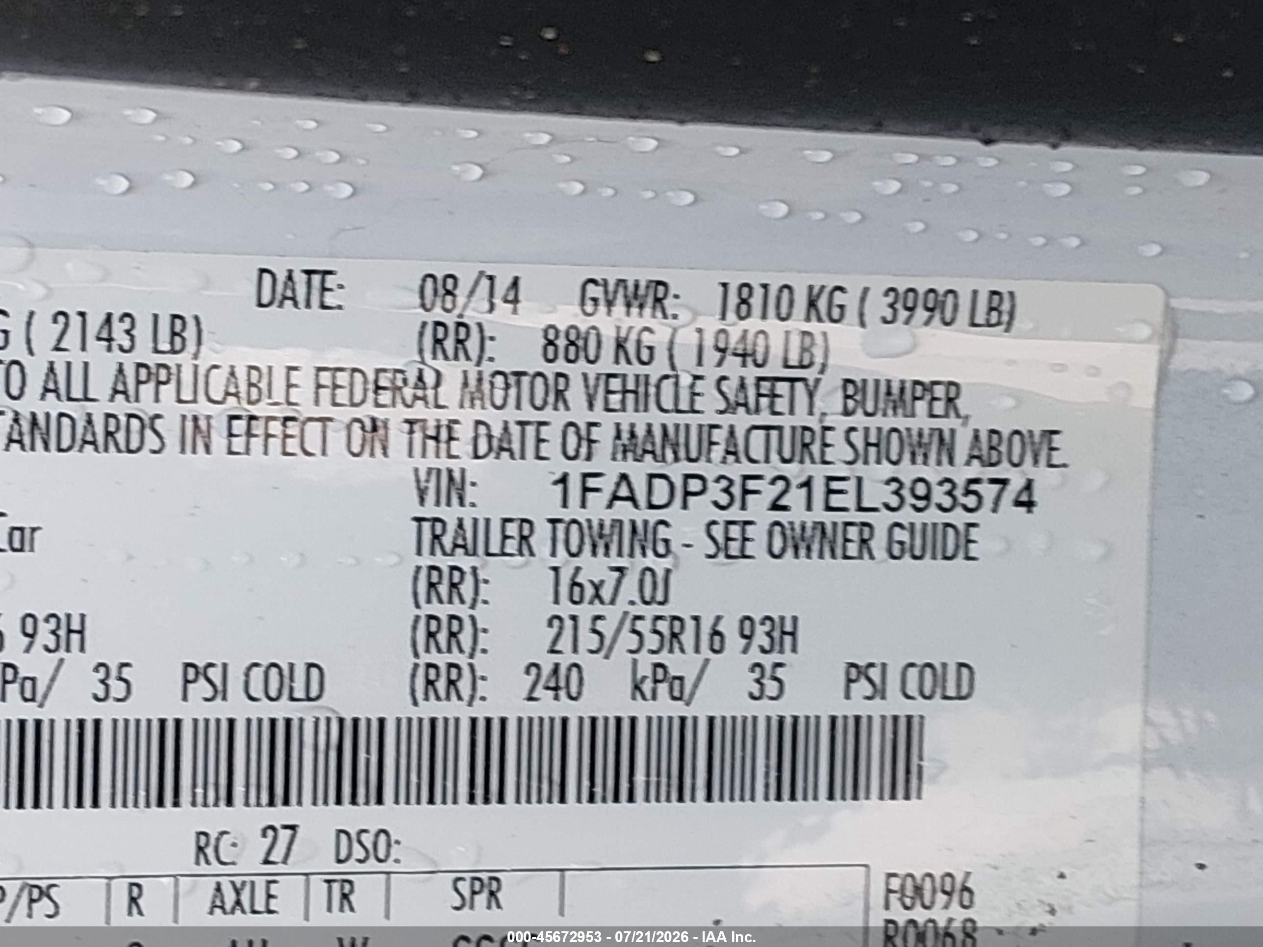 2014 Ford Focus Se White vin: 1FADP3F21EL393574