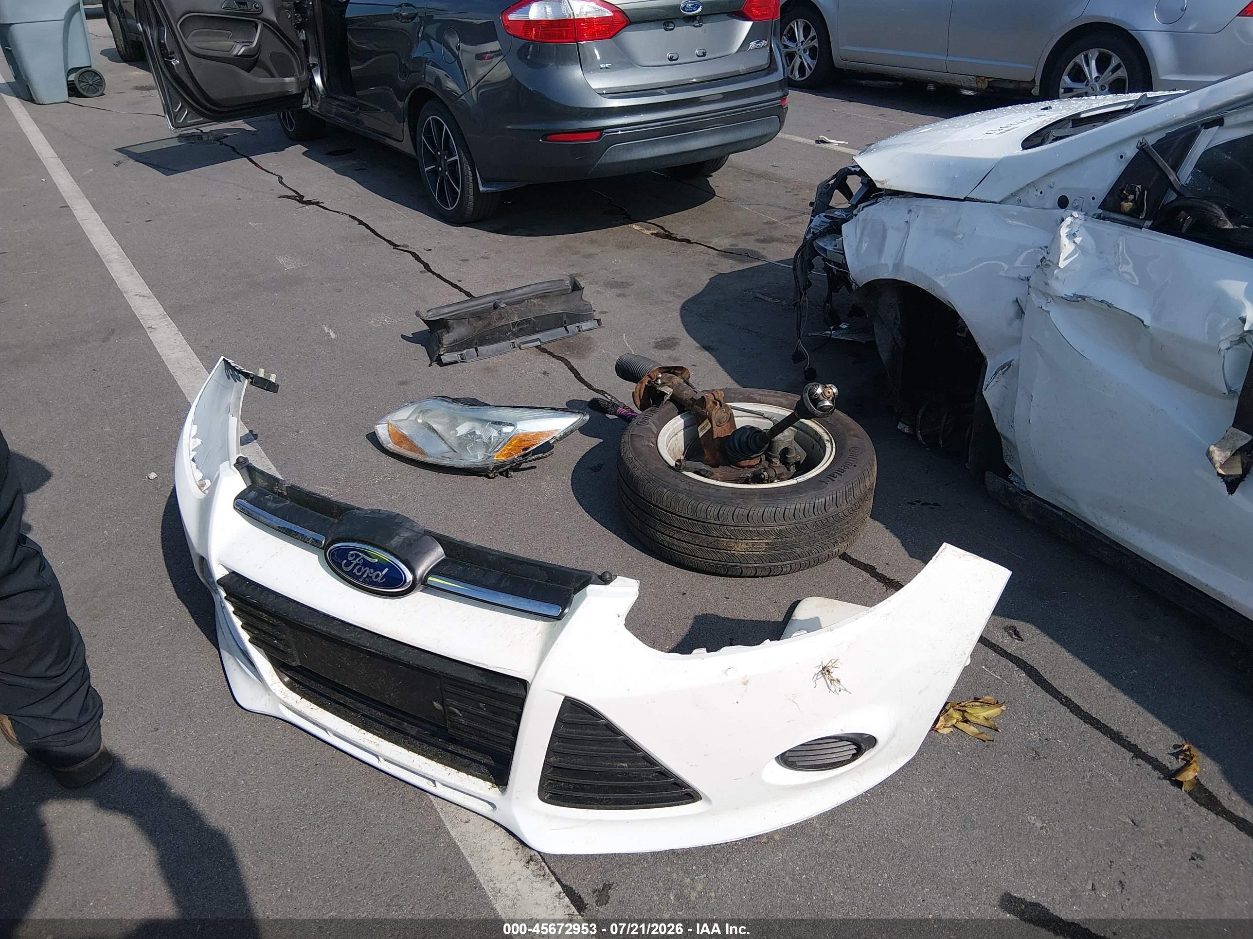 2014 Ford Focus Se White vin: 1FADP3F21EL393574