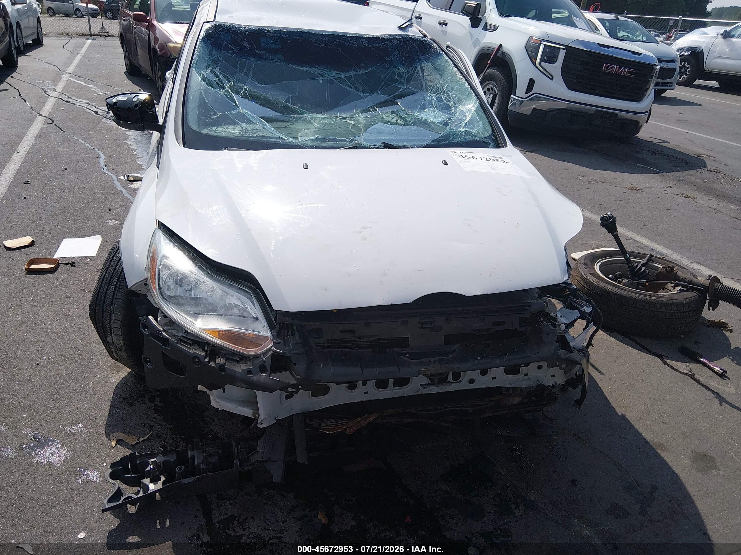 2014 Ford Focus Se White vin: 1FADP3F21EL393574
