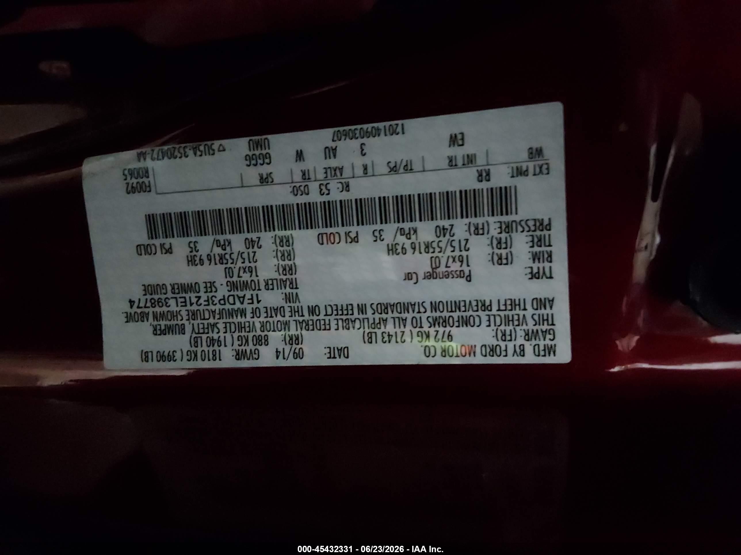 2014 Ford Focus Se Red vin: 1FADP3F21EL398774