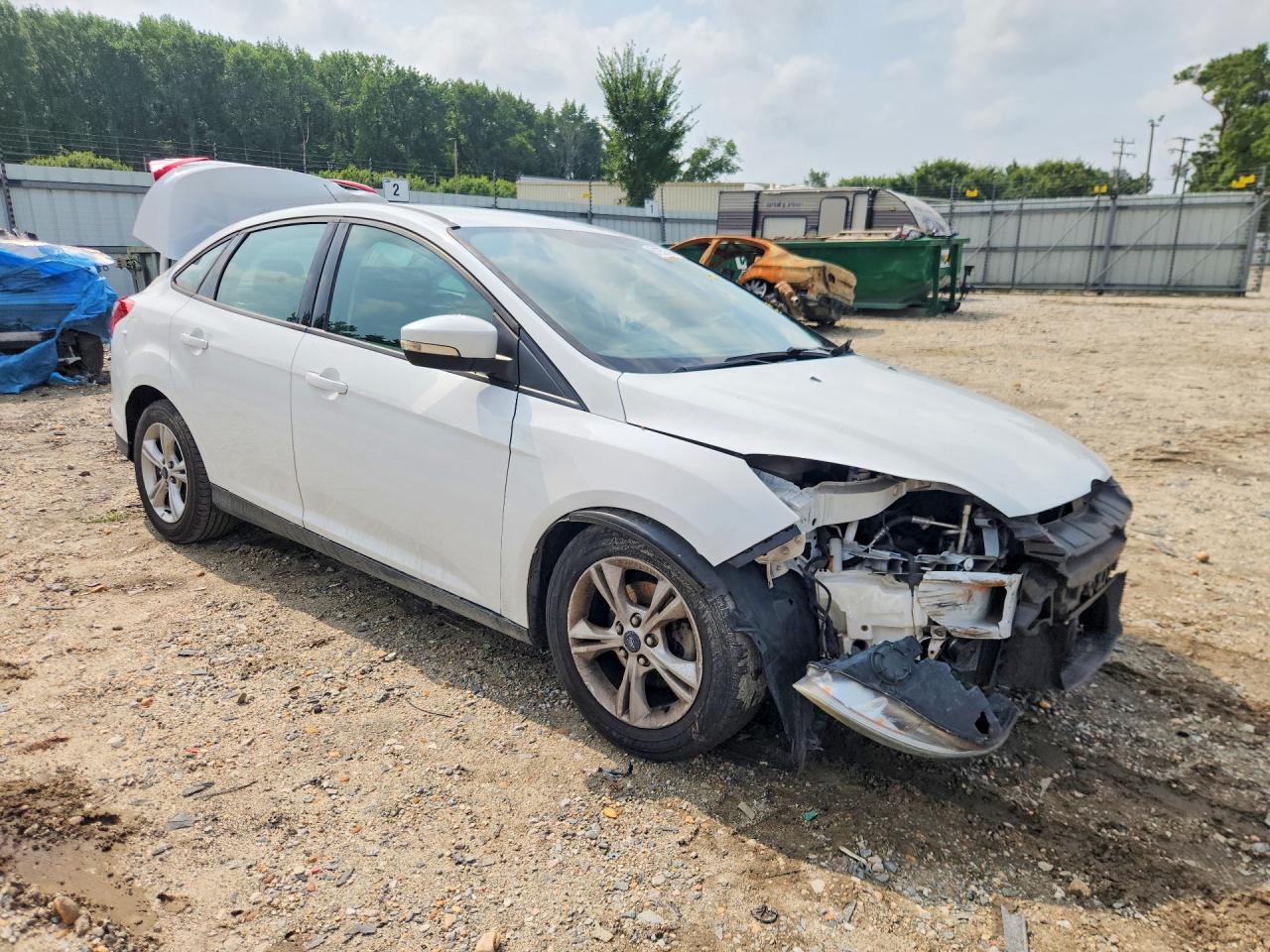 2014 Ford Focus Se White vin: 1FADP3F21EL421776
