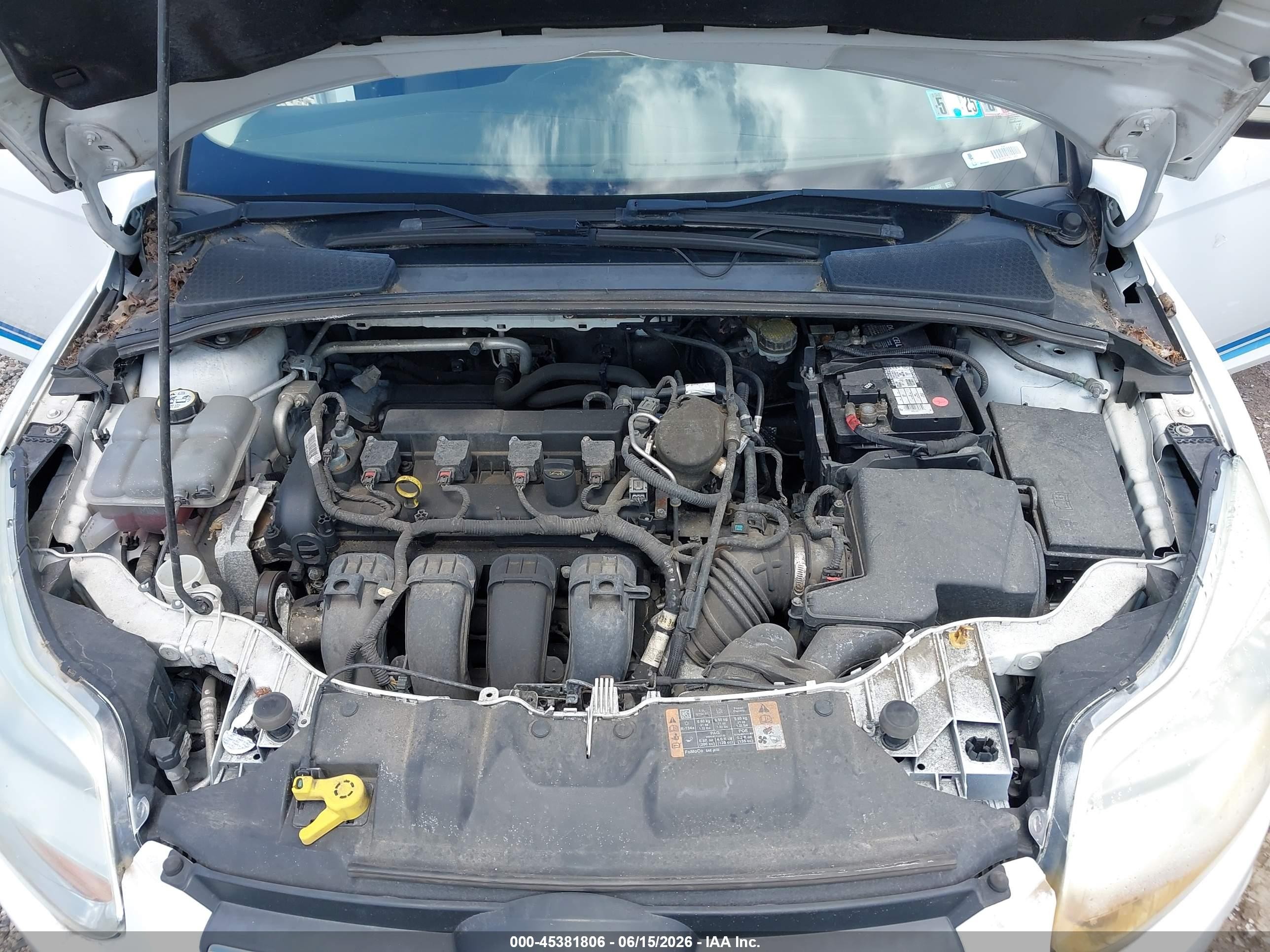 2014 Ford Focus Se White vin: 1FADP3F21EL428002