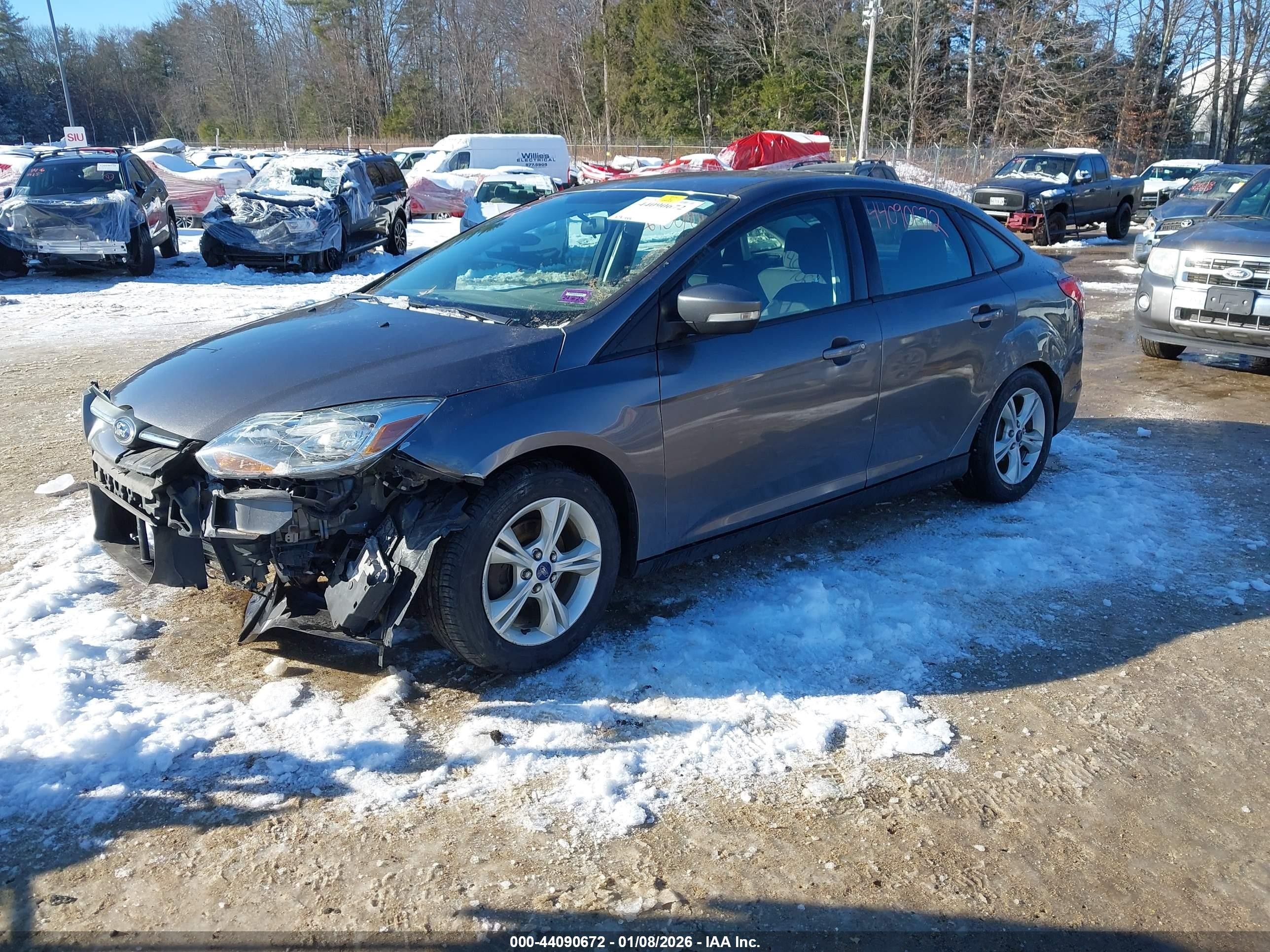 2014 Ford Focus Se Gray vin: 1FADP3F21EL434592