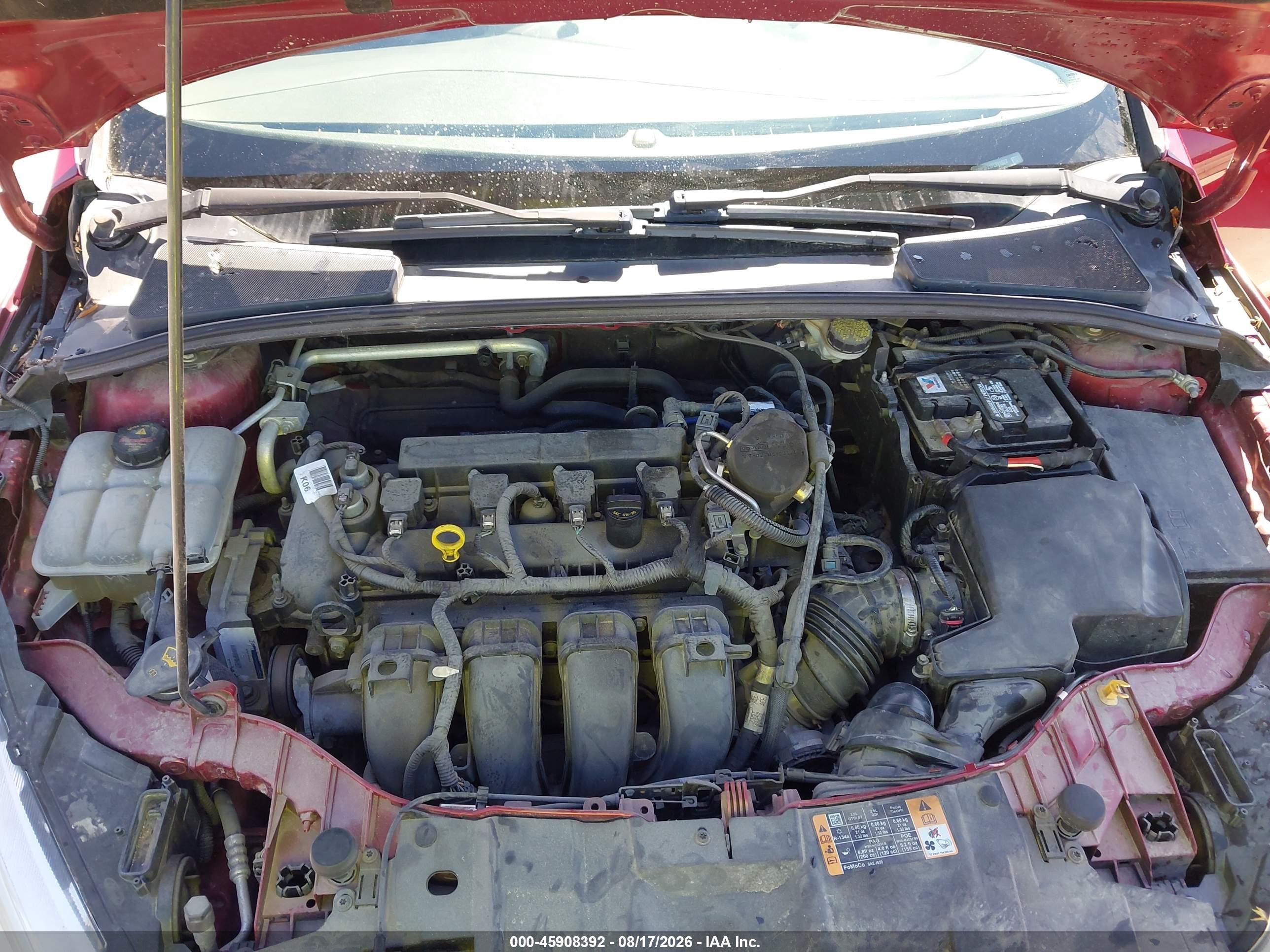 2015 Ford Focus Se Красный vin: 1FADP3F21FL221823