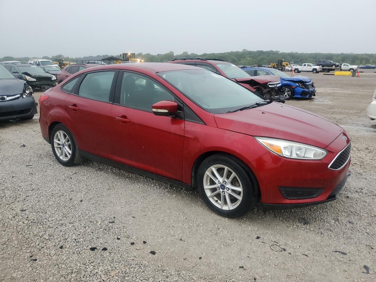 2015 Ford Focus Se Maroon vin: 1FADP3F21FL231235