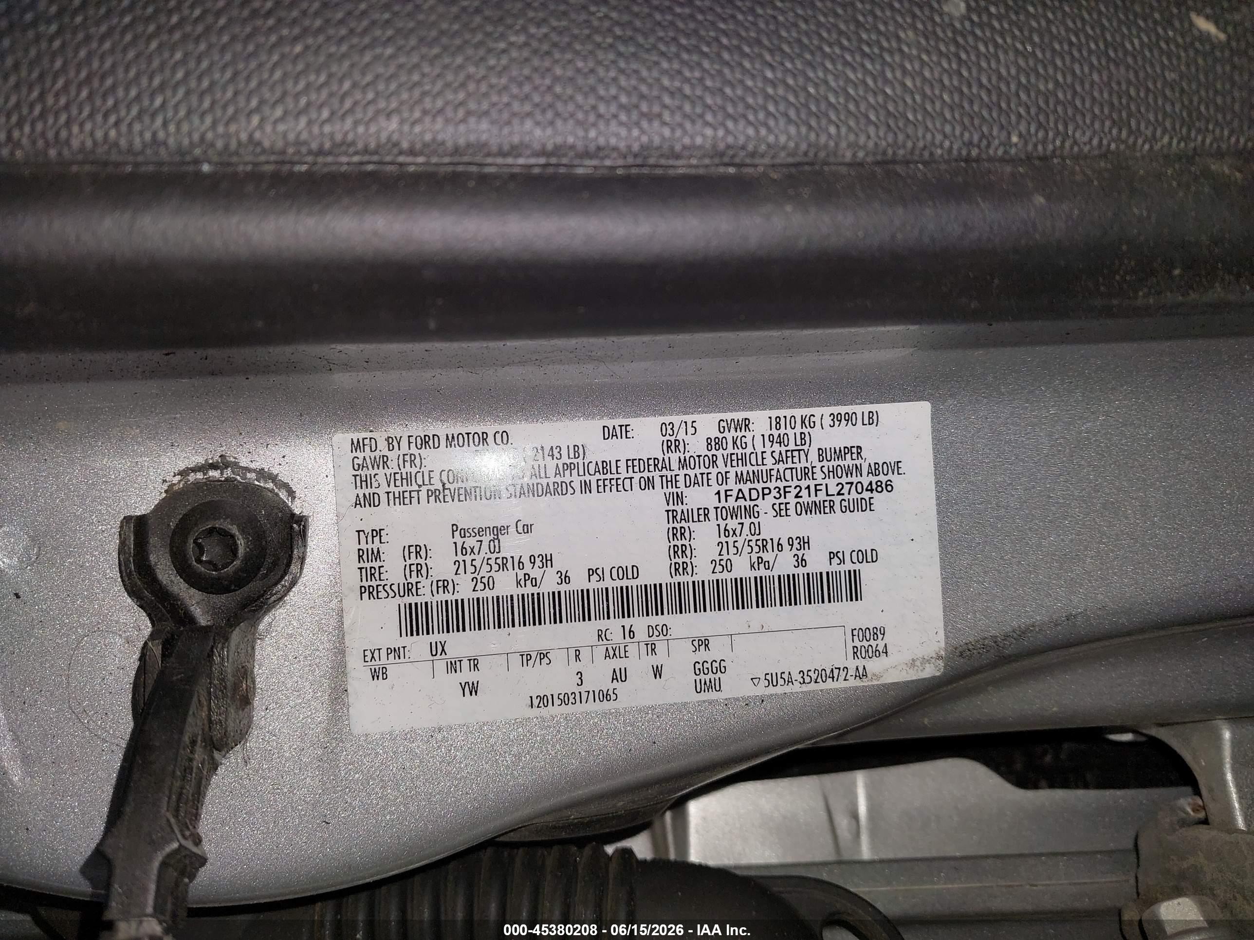 2015 Ford Focus Se Silver vin: 1FADP3F21FL270486