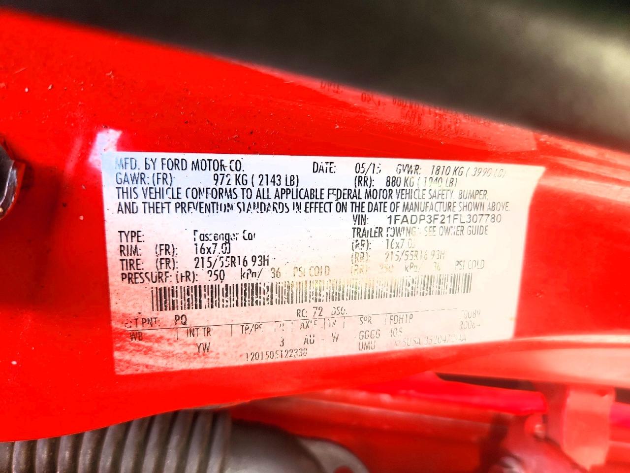 2015 Ford Focus Se Red vin: 1FADP3F21FL307780