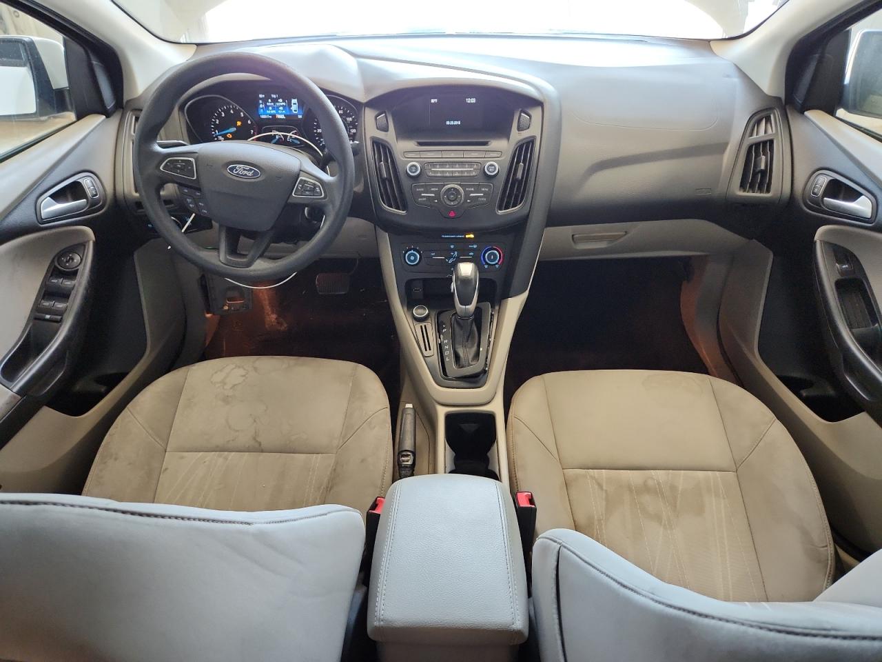 2015 Ford Focus Se White vin: 1FADP3F21FL328810 Damage: Right Front Seat, Stained, Permanent