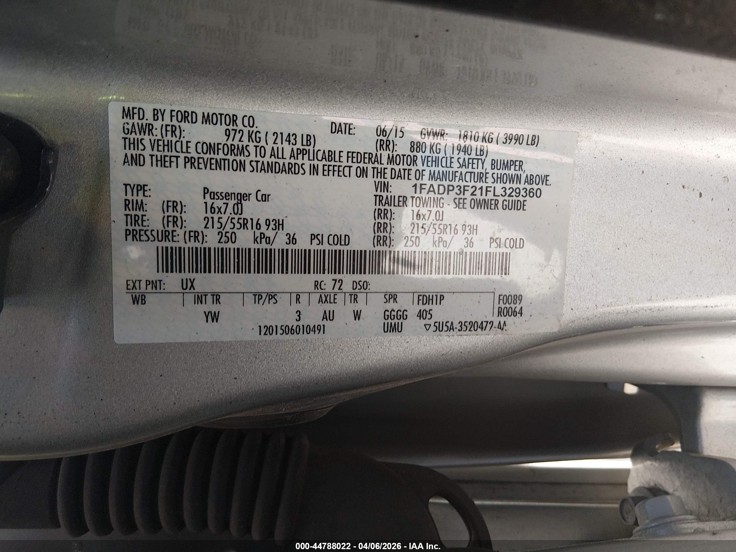 2015 Ford Focus Se Silver vin: 1FADP3F21FL329360