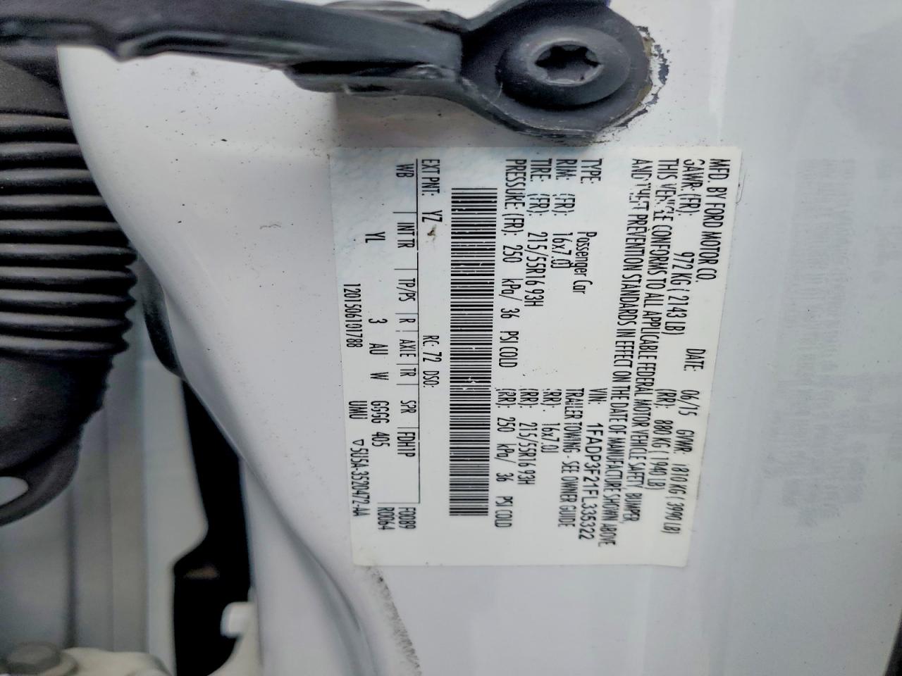 2015 Ford Focus Se Белый vin: 1FADP3F21FL335322