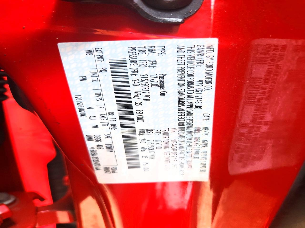 2015 Ford Focus Se Red vin: 1FADP3F21FL365310