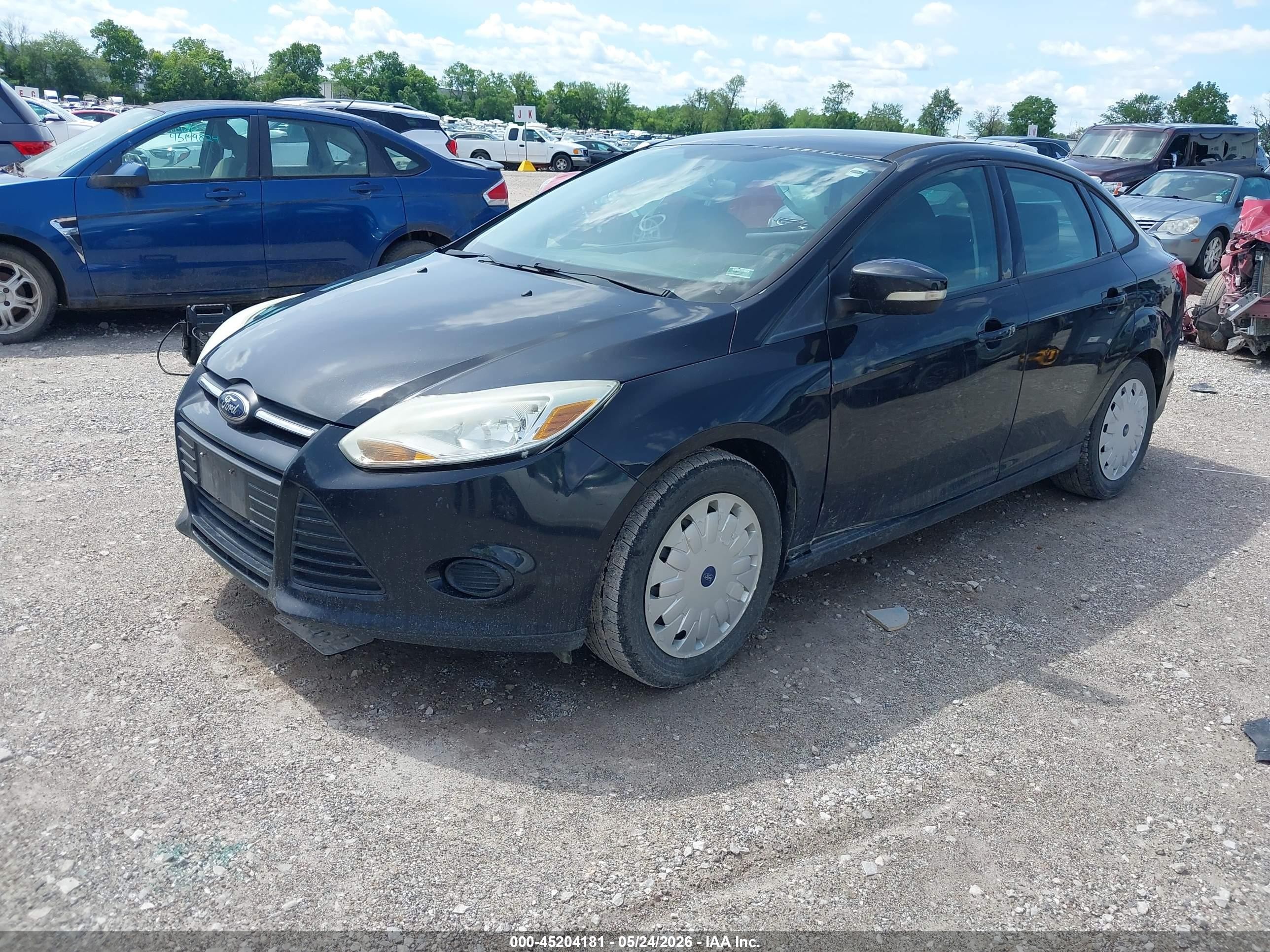 2013 Ford Focus Se Black vin: 1FADP3F22DL107682