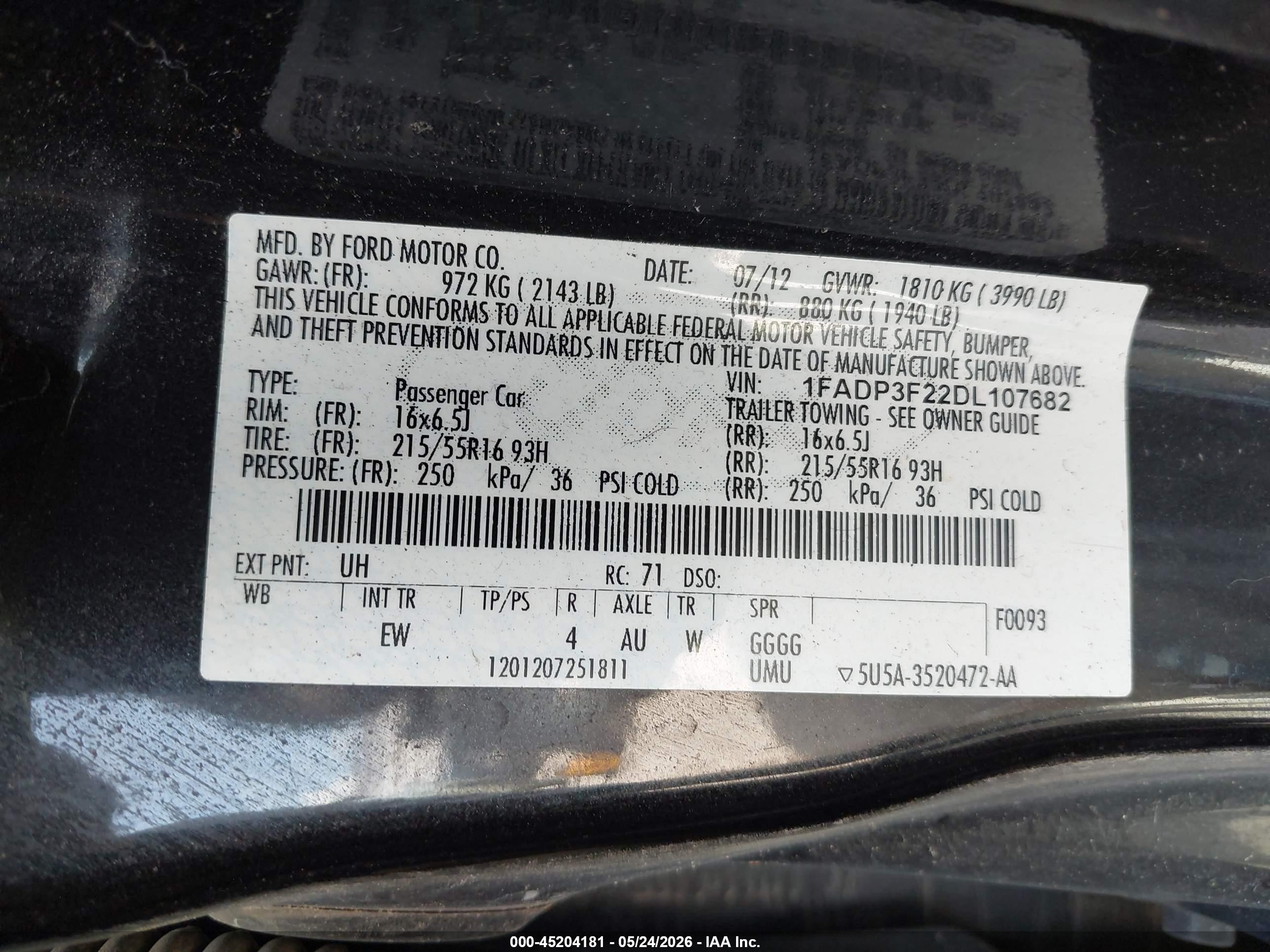 2013 Ford Focus Se Black vin: 1FADP3F22DL107682