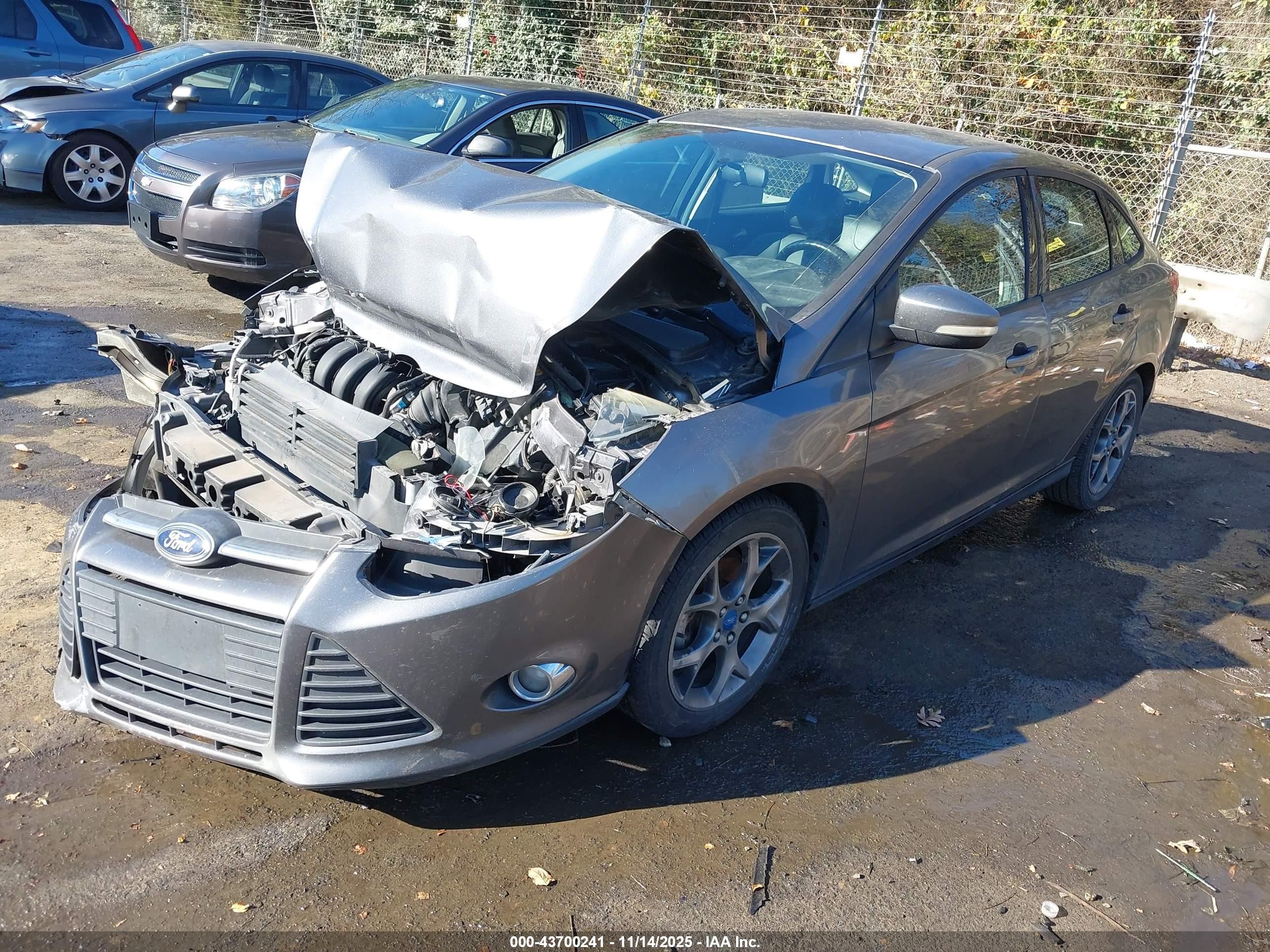 2013 Ford Focus Se Gray vin: 1FADP3F22DL129326