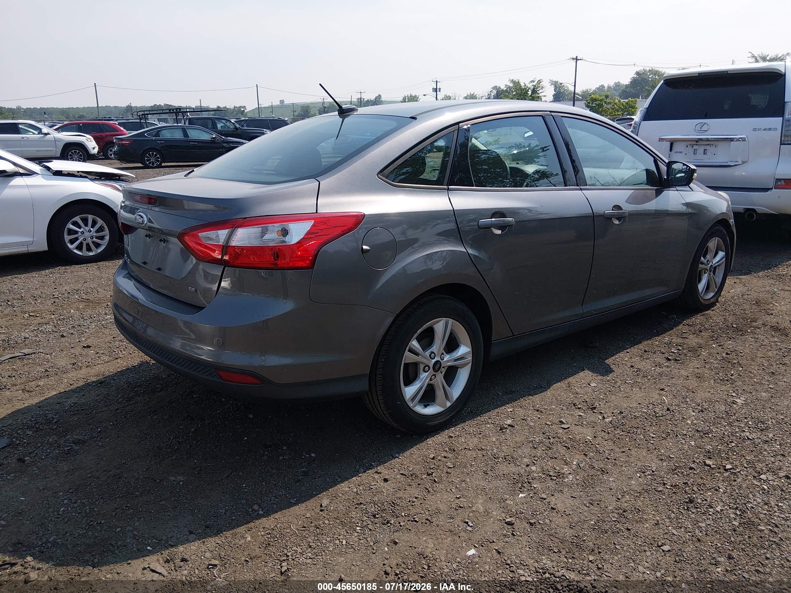 2013 Ford Focus Se Gray vin: 1FADP3F22DL135630