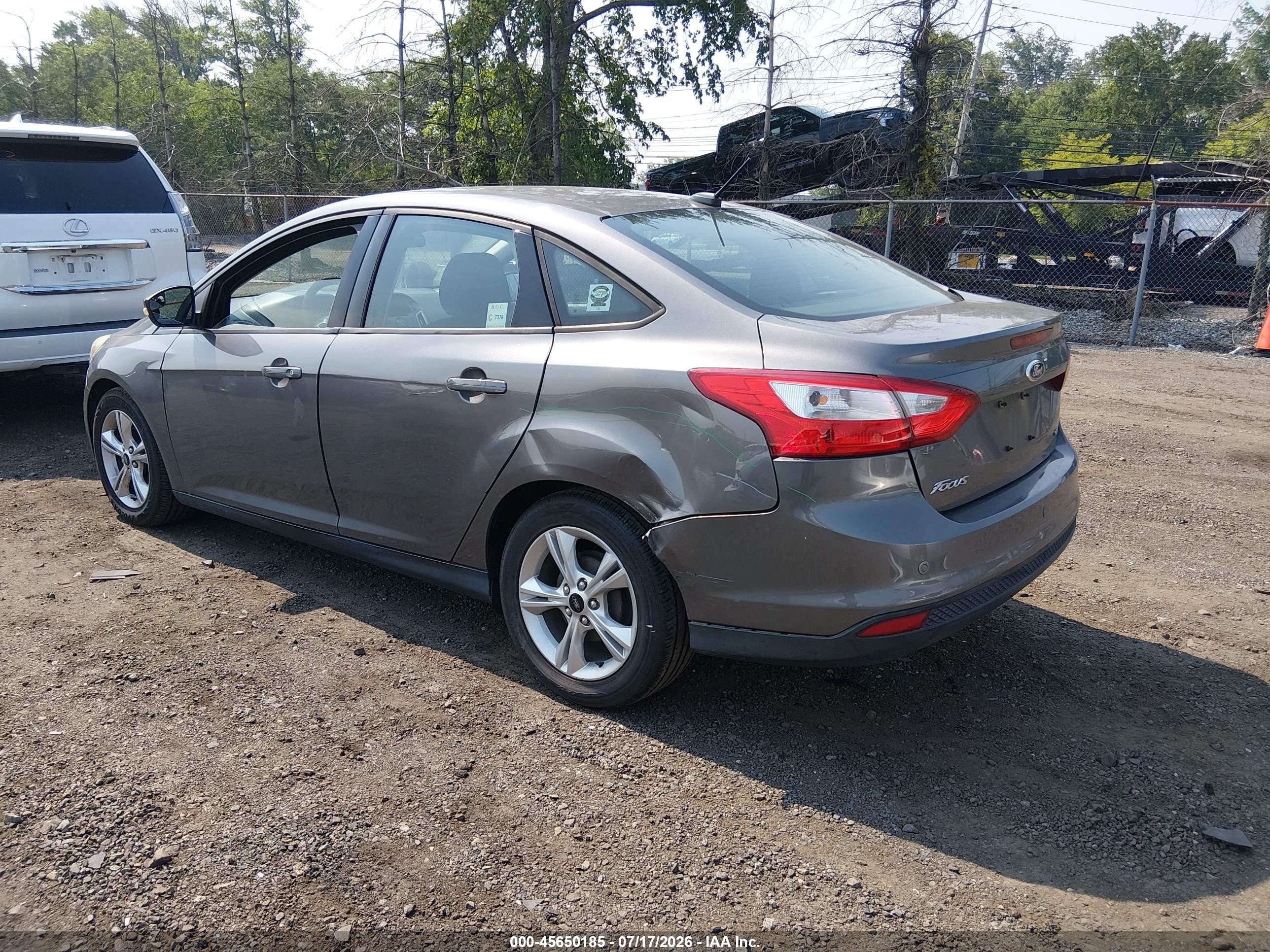 2013 Ford Focus Se Gray vin: 1FADP3F22DL135630