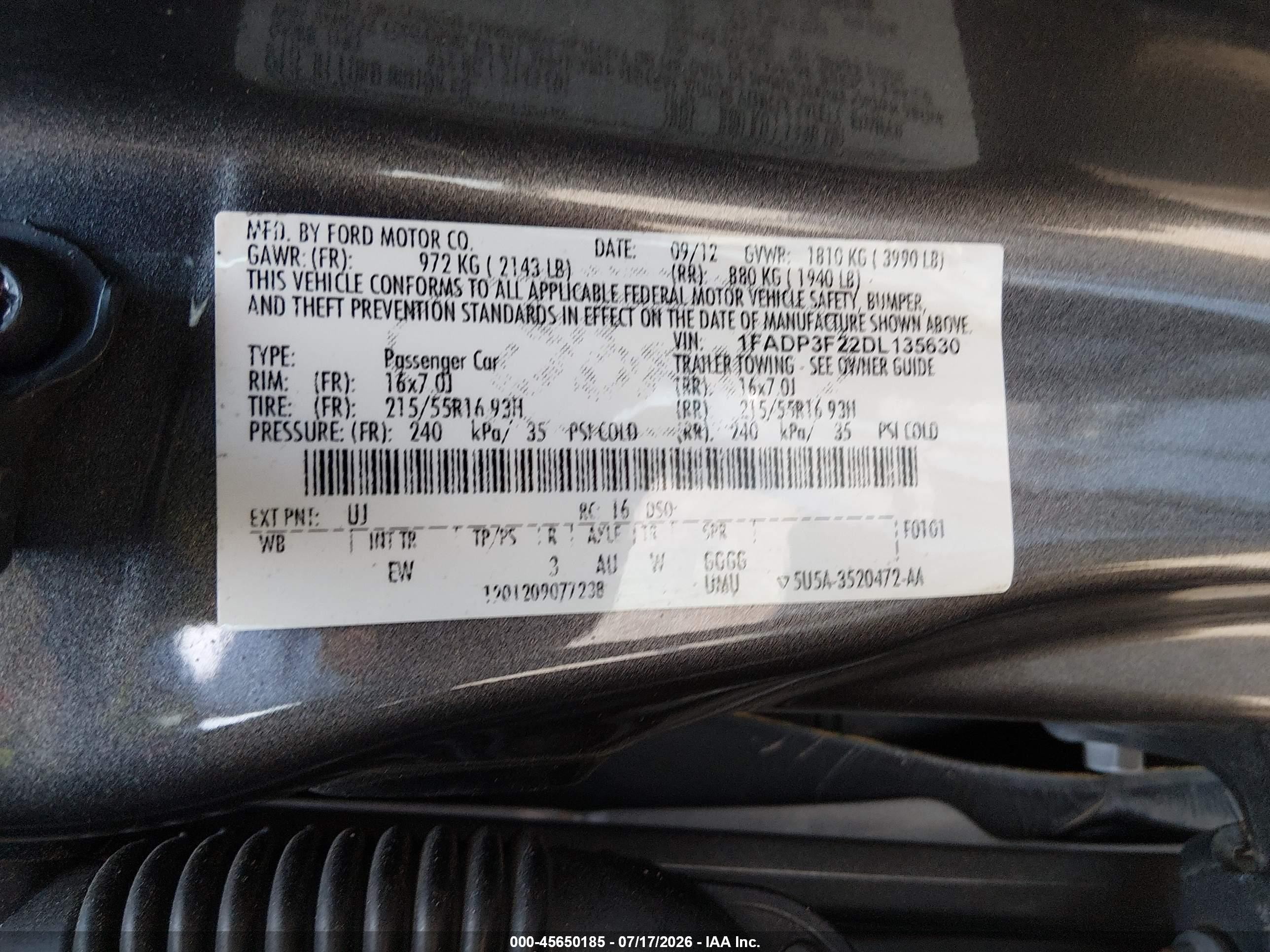 2013 Ford Focus Se Gray vin: 1FADP3F22DL135630