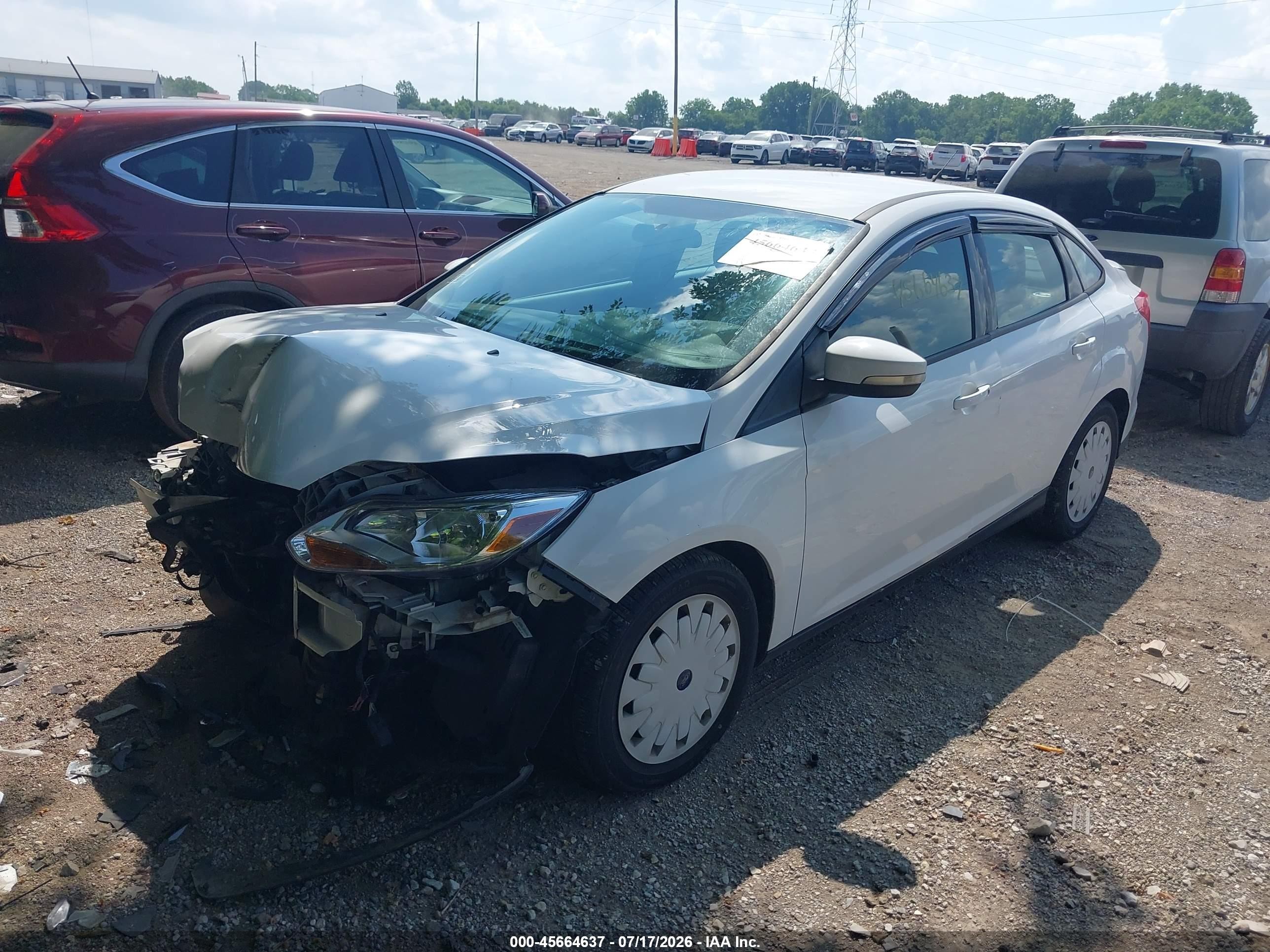 2013 Ford Focus Se White vin: 1FADP3F22DL135949