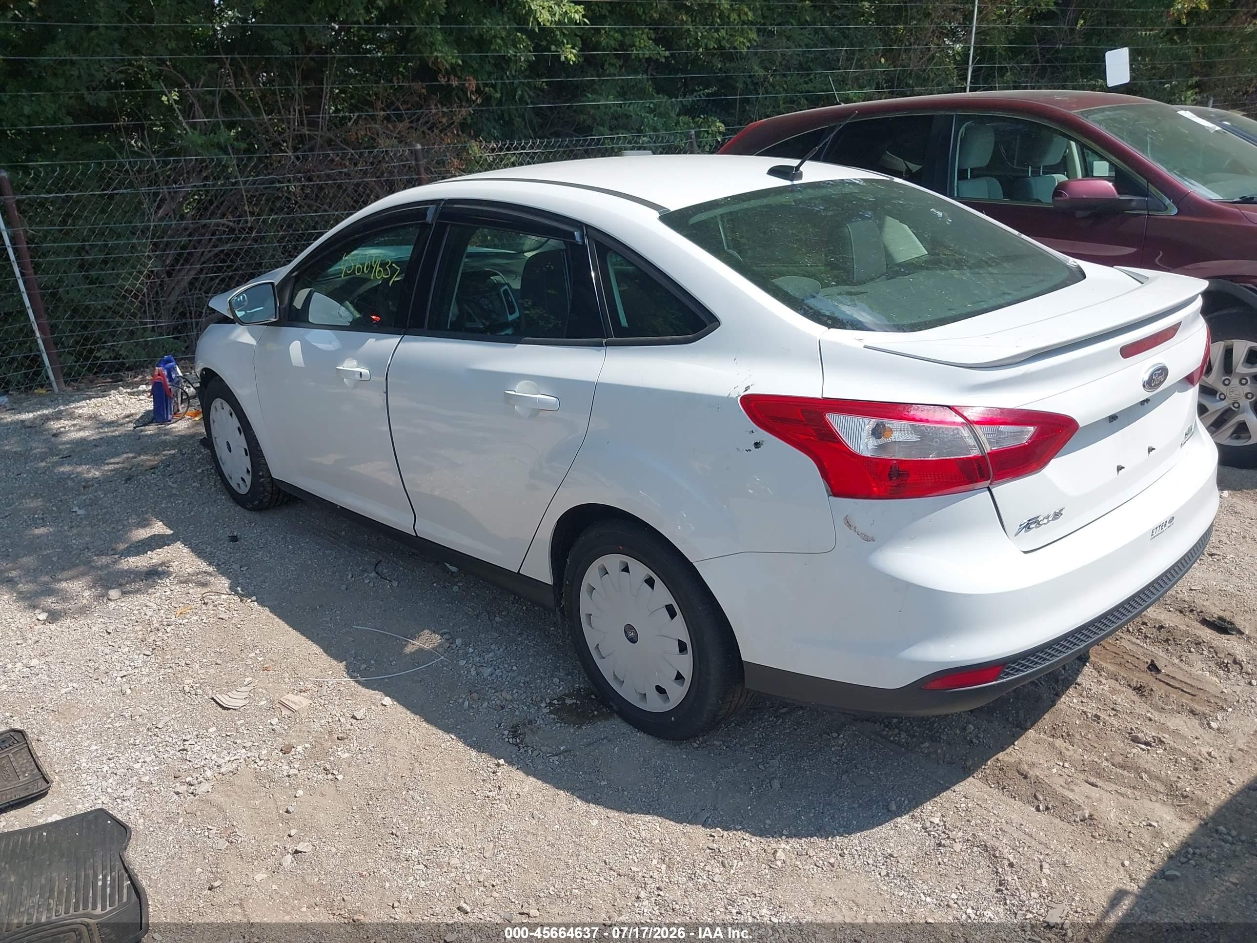 2013 Ford Focus Se White vin: 1FADP3F22DL135949