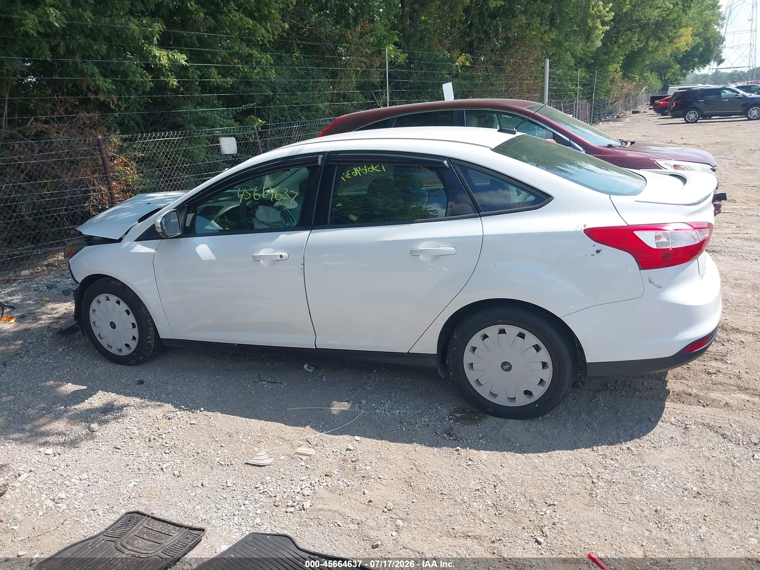 2013 Ford Focus Se White vin: 1FADP3F22DL135949