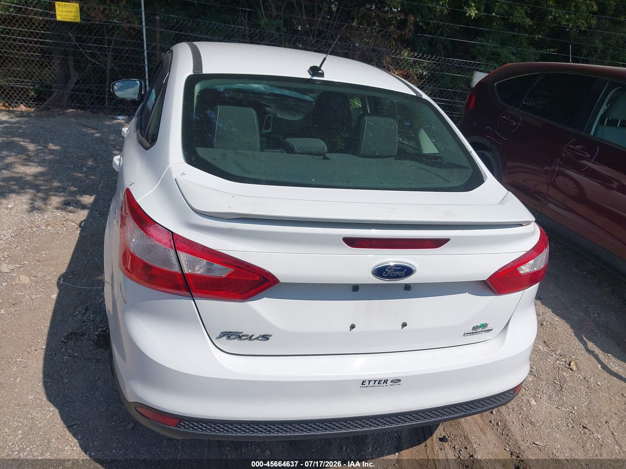 2013 Ford Focus Se White vin: 1FADP3F22DL135949