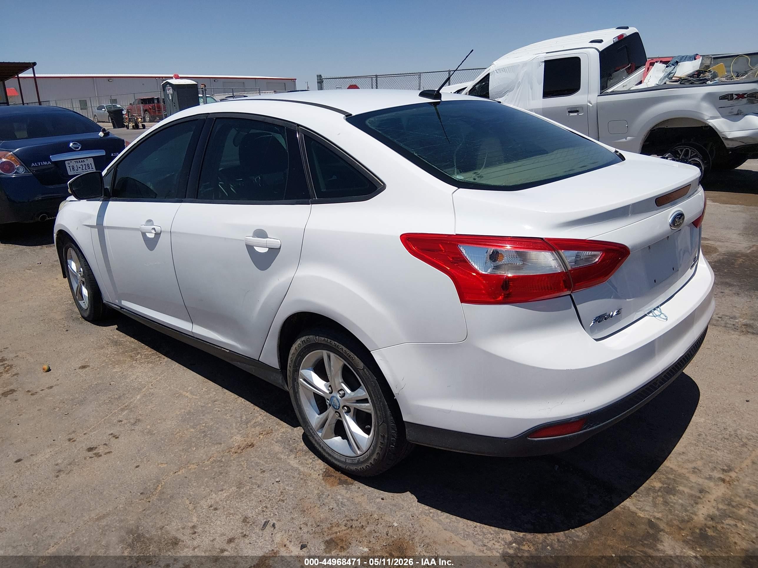 2013 Ford Focus Se White vin: 1FADP3F22DL138365