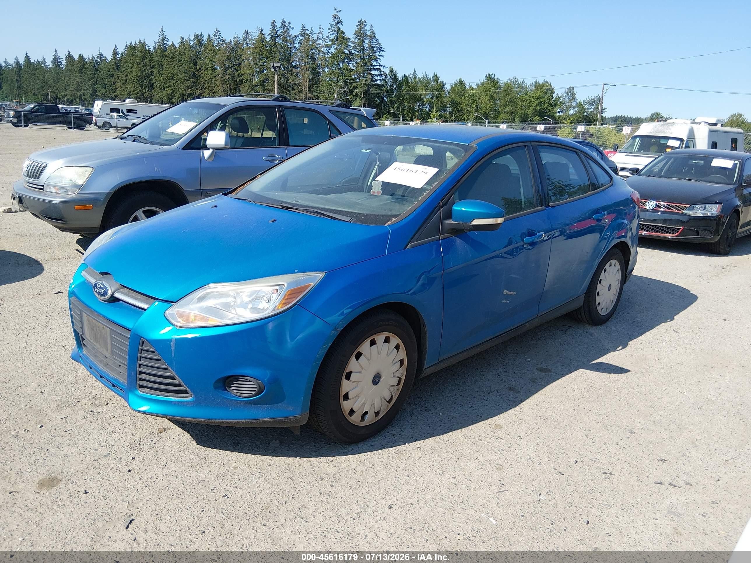2013 Ford Focus Se Blue vin: 1FADP3F22DL184973