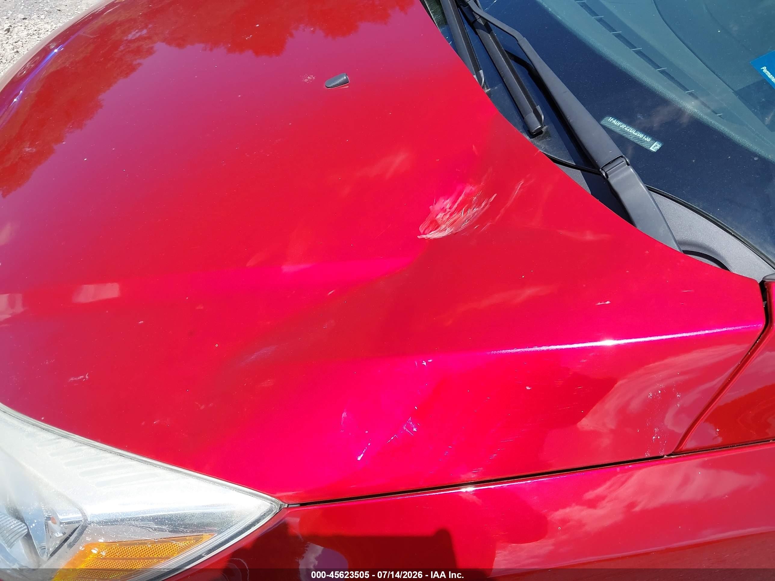 2013 Ford Focus Se Maroon vin: 1FADP3F22DL208138