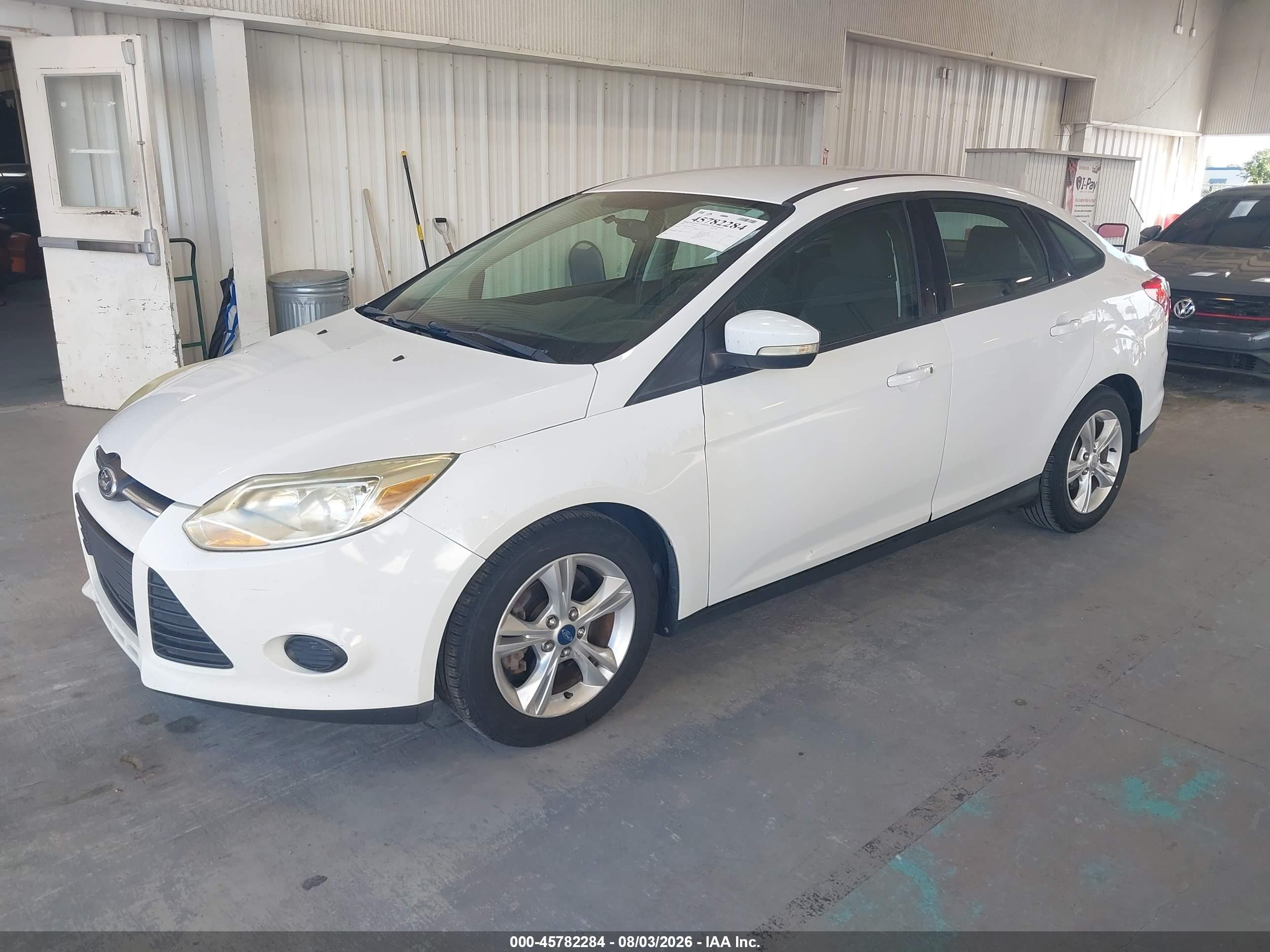 2013 Ford Focus Se White vin: 1FADP3F22DL237445