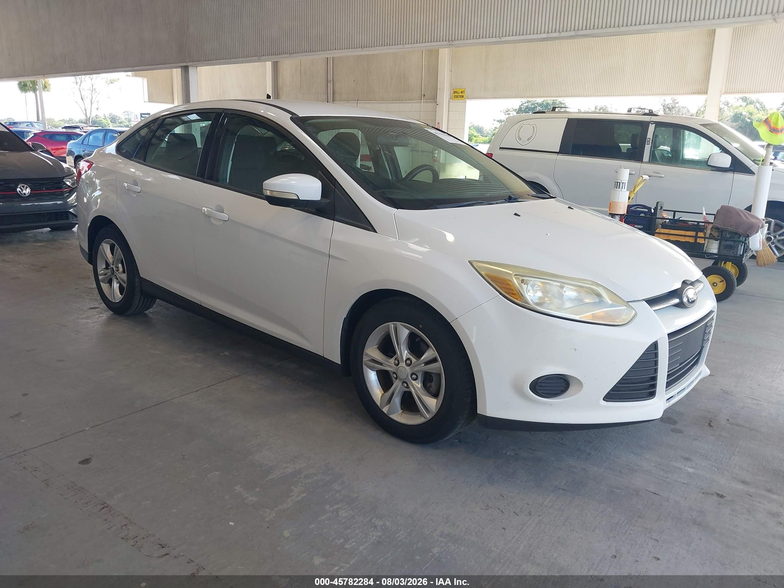 2013 Ford Focus Se White vin: 1FADP3F22DL237445