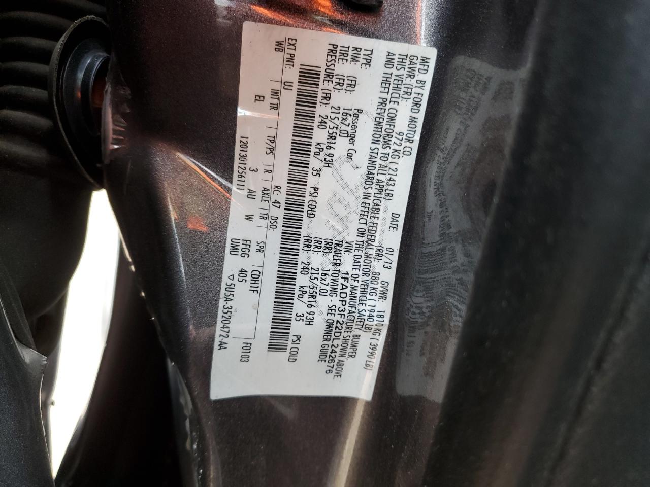 2013 Ford Focus Gray vin: 1FADP3F22DL242676