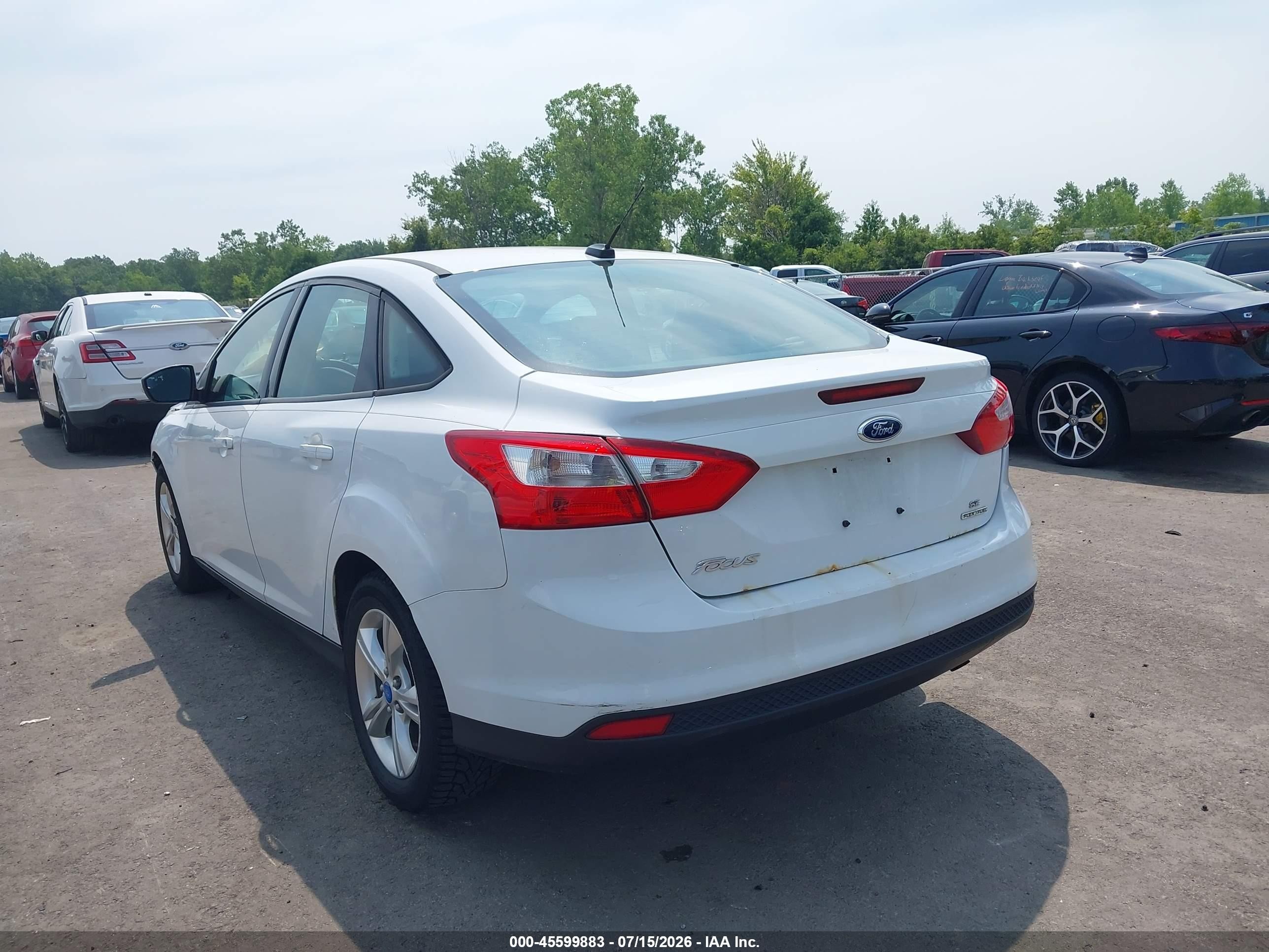 2013 Ford Focus Se White vin: 1FADP3F22DL261325