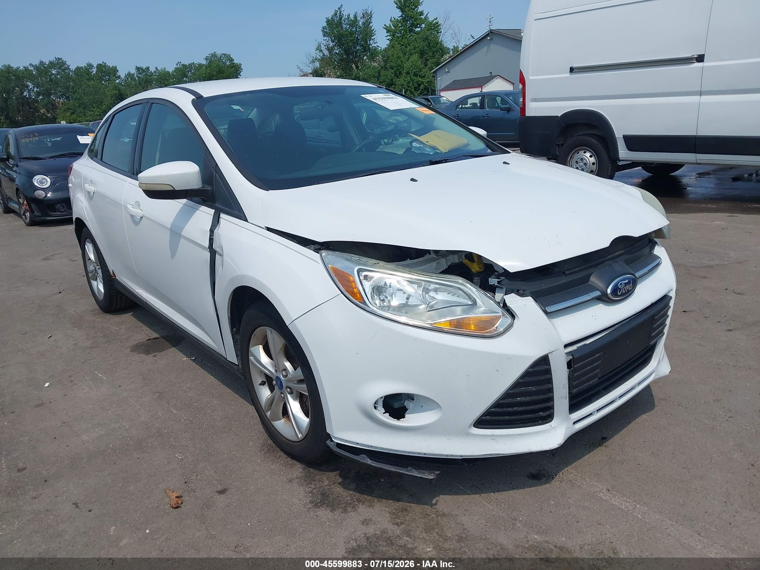 2013 Ford Focus Se White vin: 1FADP3F22DL261325