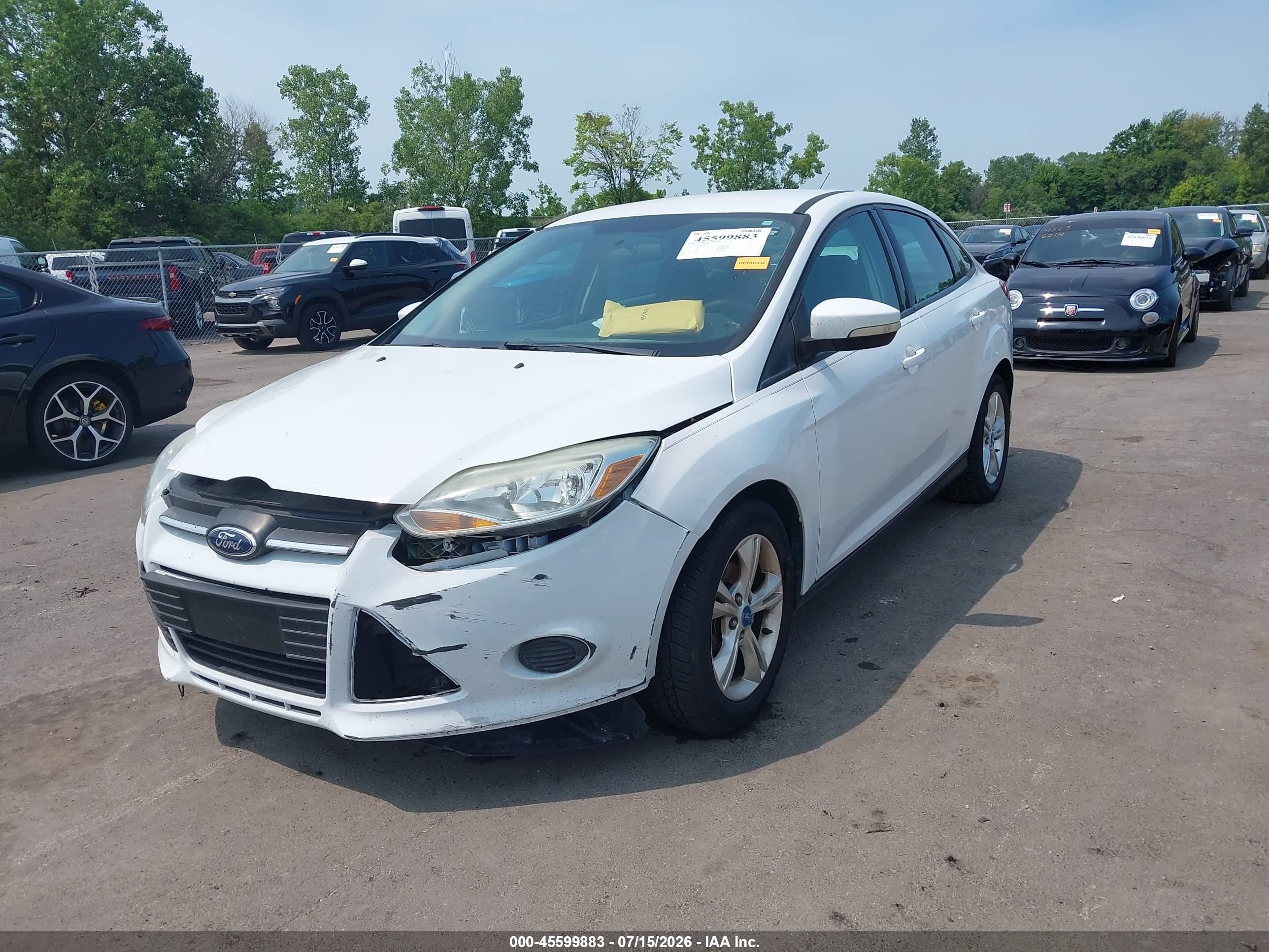 2013 Ford Focus Se White vin: 1FADP3F22DL261325