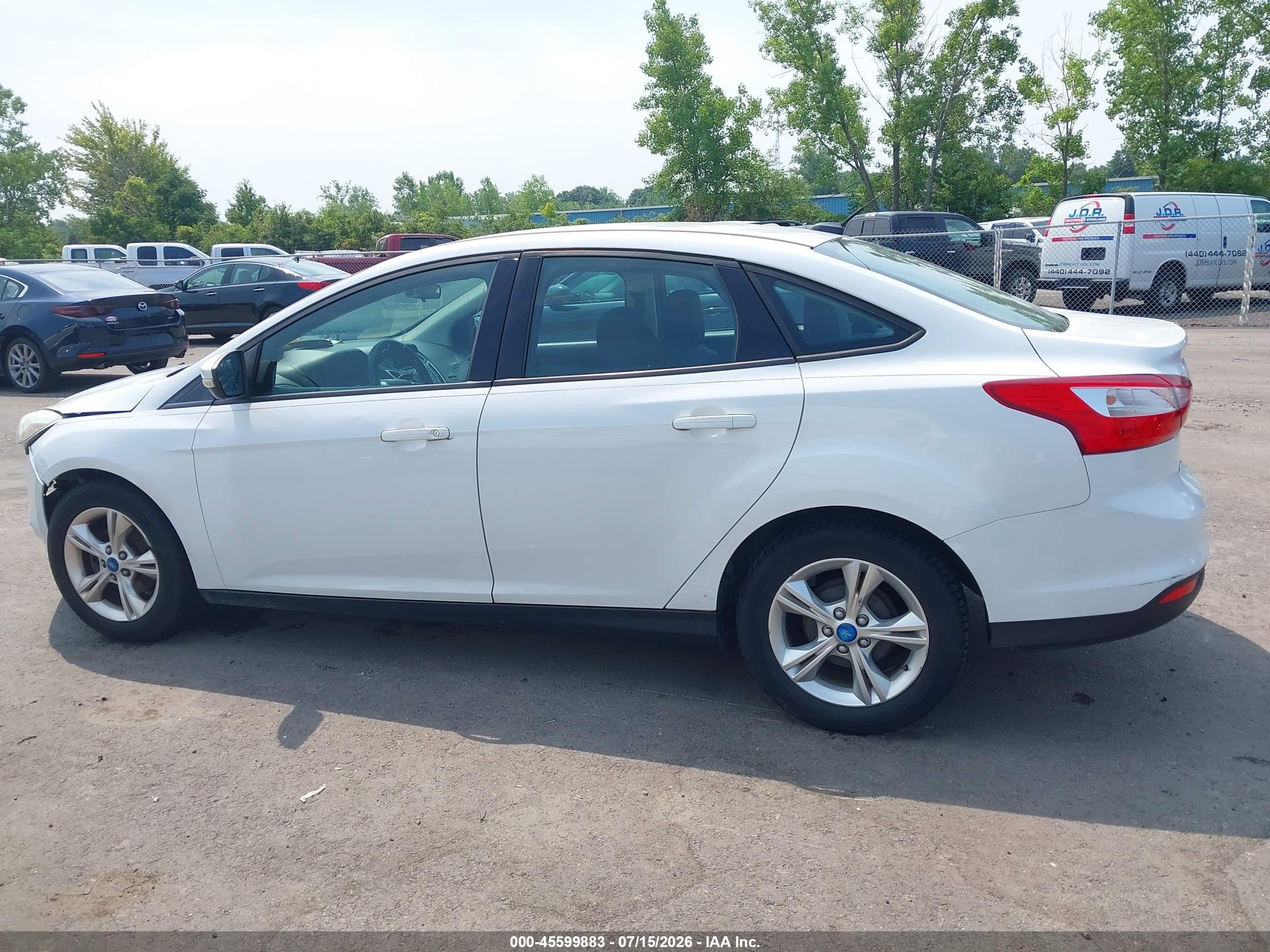 2013 Ford Focus Se White vin: 1FADP3F22DL261325