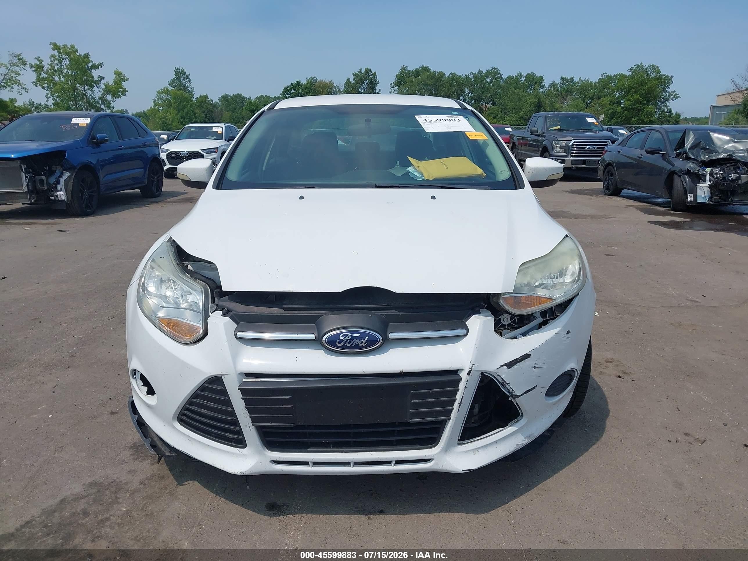 2013 Ford Focus Se White vin: 1FADP3F22DL261325