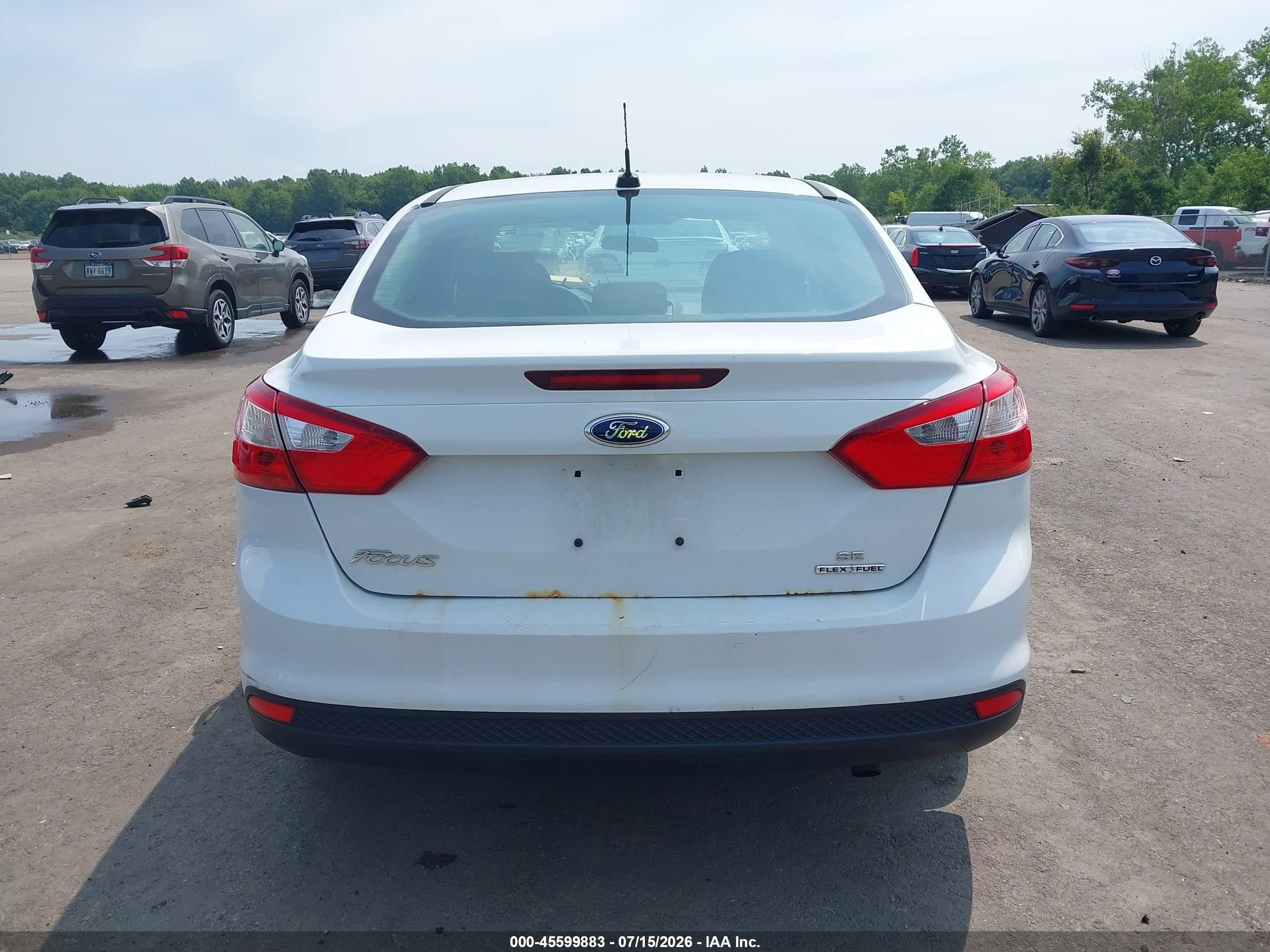 2013 Ford Focus Se White vin: 1FADP3F22DL261325