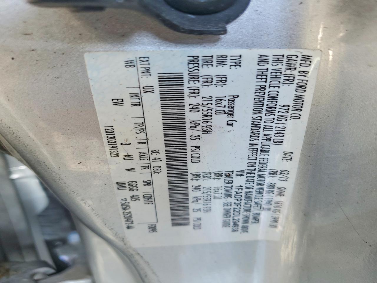 2013 Ford Focus Se Silver vin: 1FADP3F22DL294938