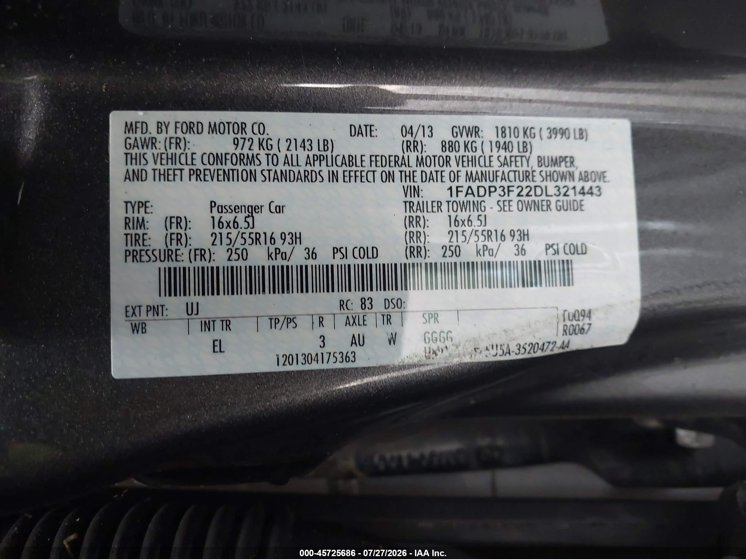 2013 Ford Focus Se Gray vin: 1FADP3F22DL321443