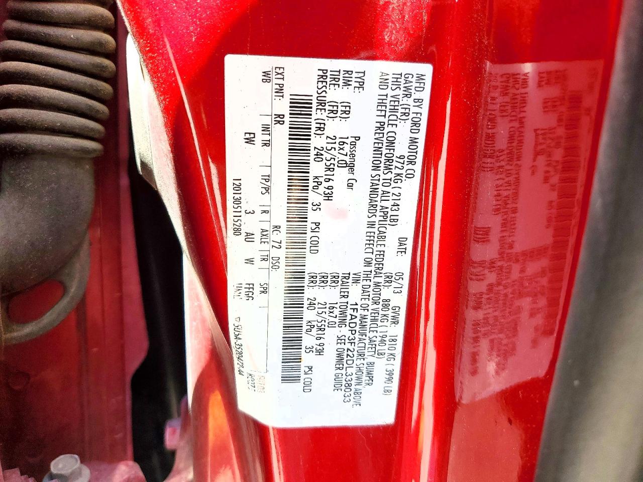 2013 Ford Focus Se Red vin: 1FADP3F22DL338033