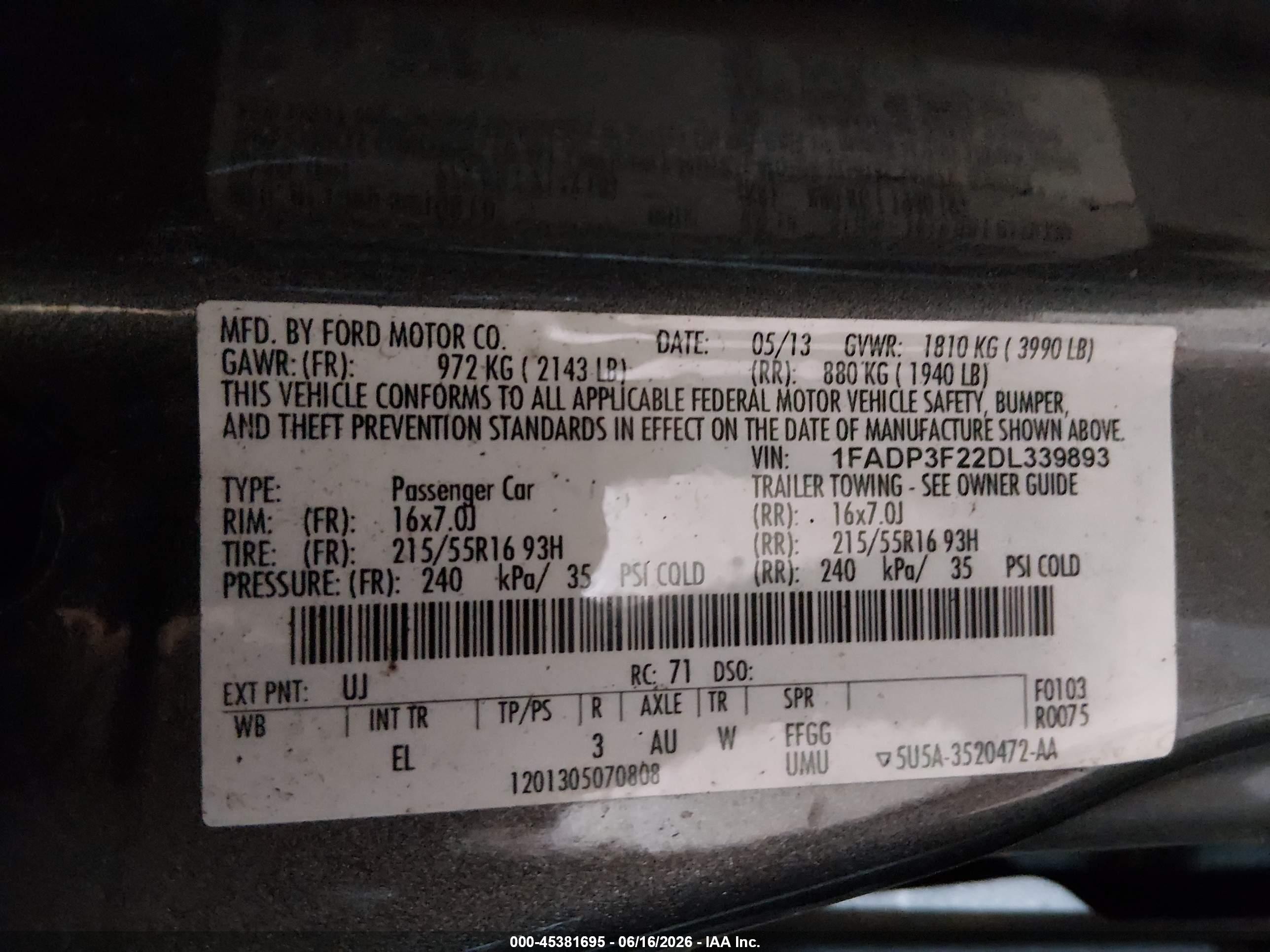 2013 Ford Focus Se Gray vin: 1FADP3F22DL339893