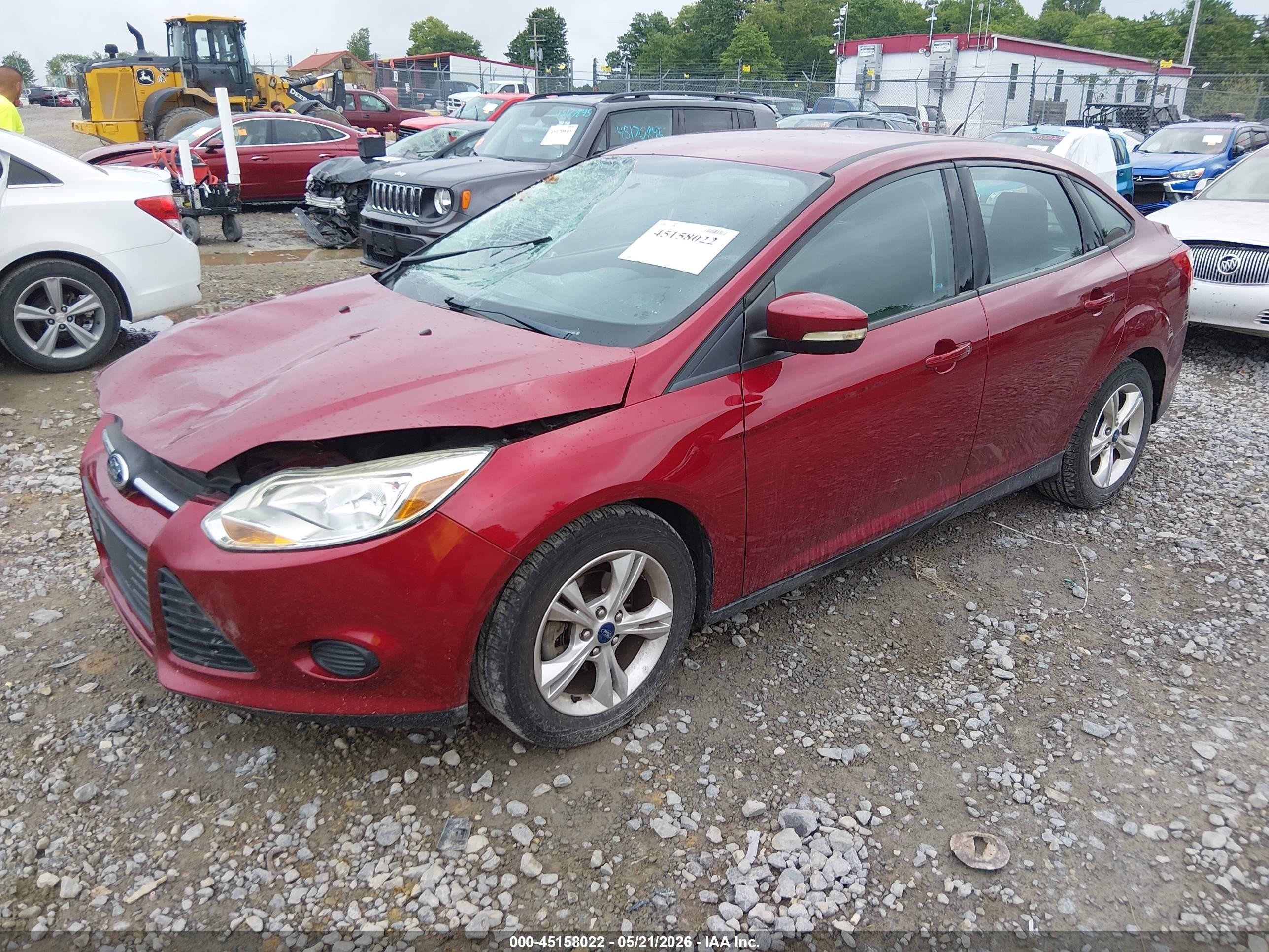 2013 Ford Focus Se Maroon vin: 1FADP3F22DL361165