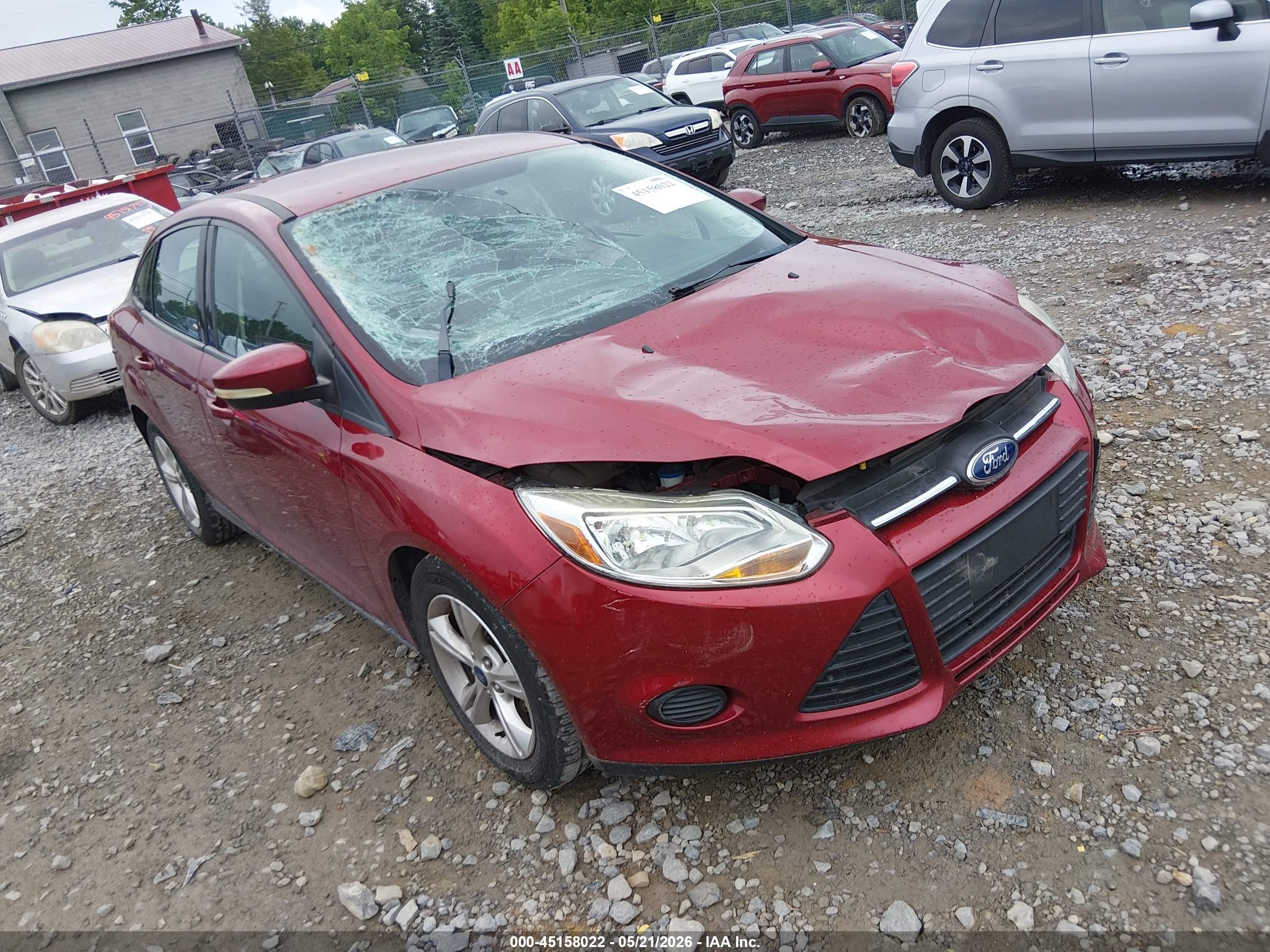 2013 Ford Focus Se Maroon vin: 1FADP3F22DL361165