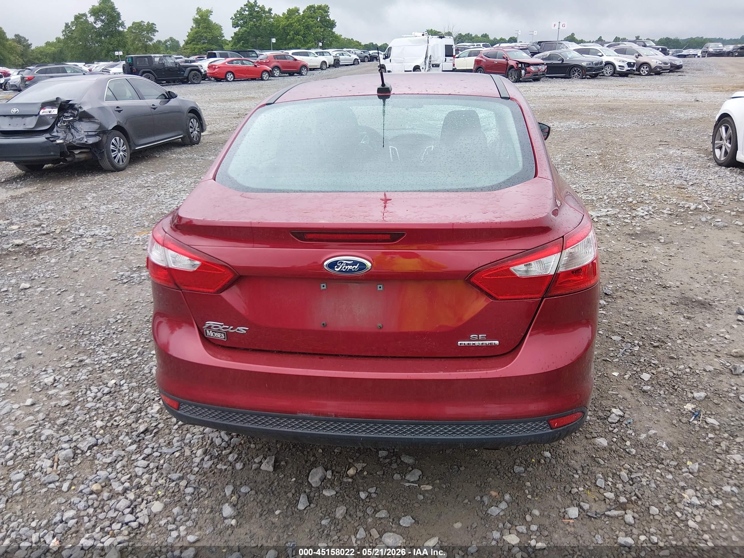 2013 Ford Focus Se Maroon vin: 1FADP3F22DL361165