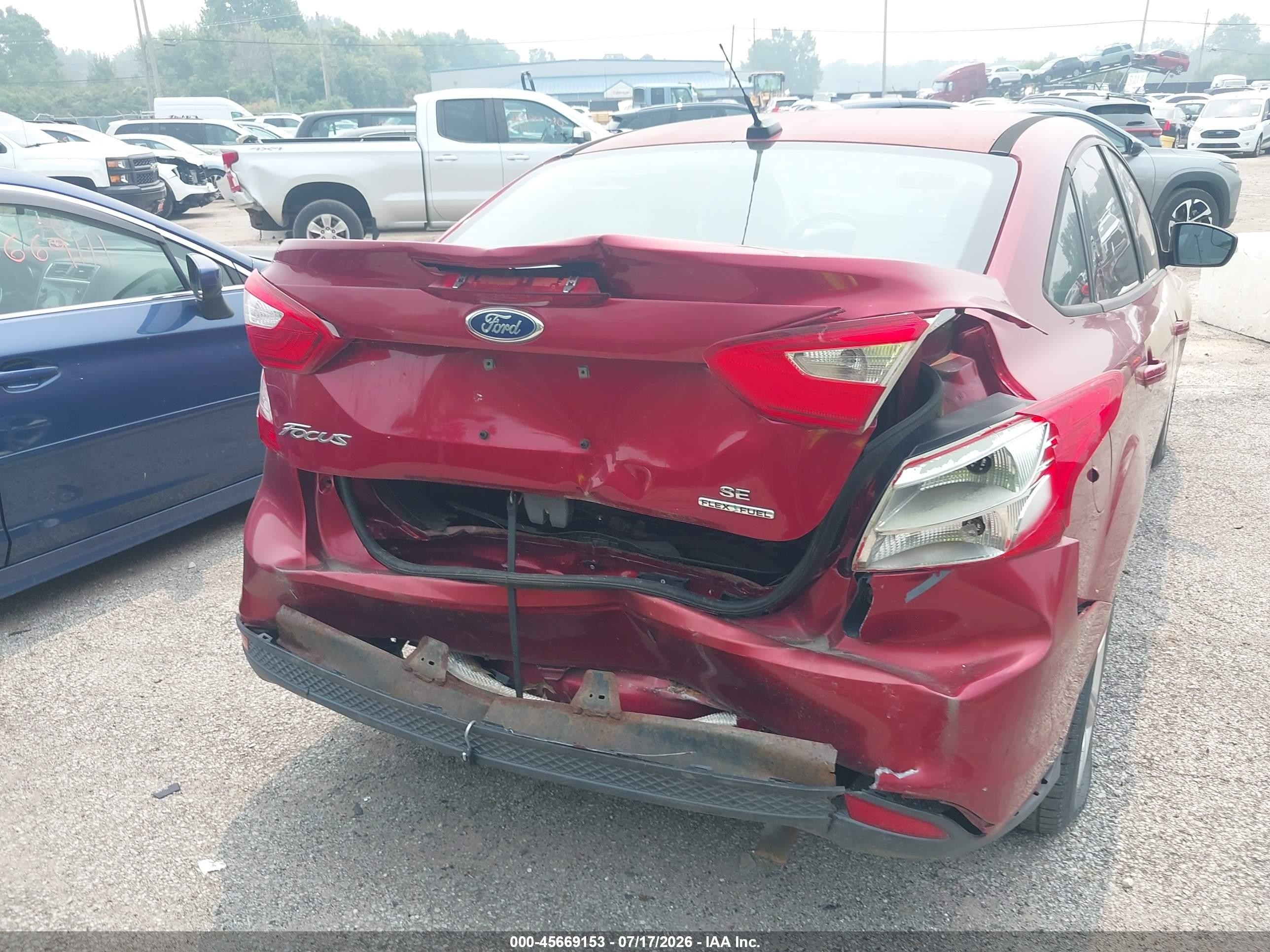 2013 Ford Focus Se Red vin: 1FADP3F22DL374336